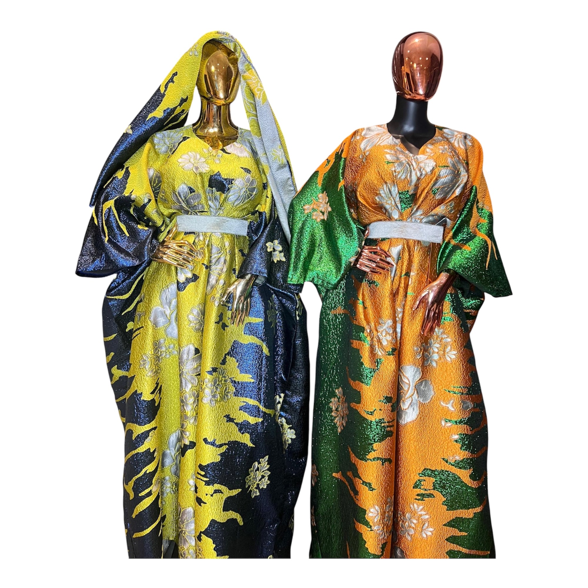 Emerald Bloom Luxury Brocade Boubou Set
