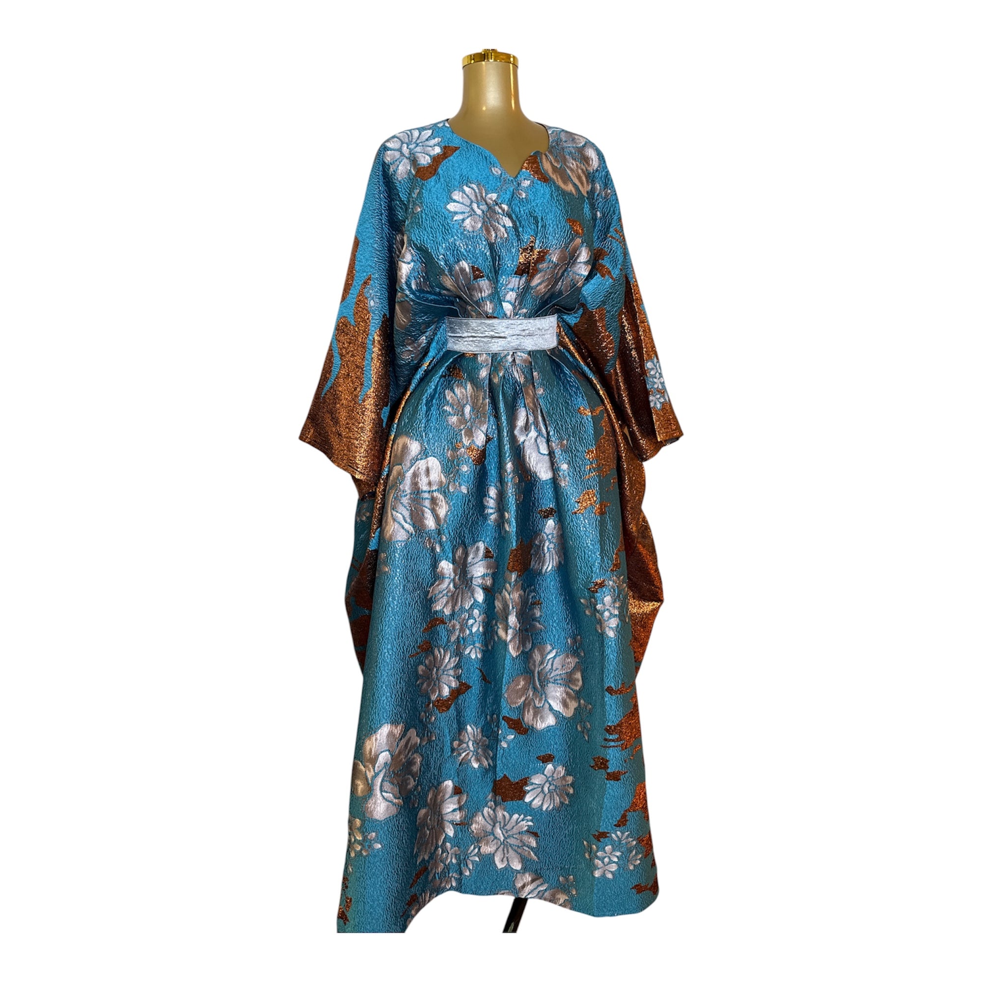 Emerald Bloom Luxury Brocade Boubou Set