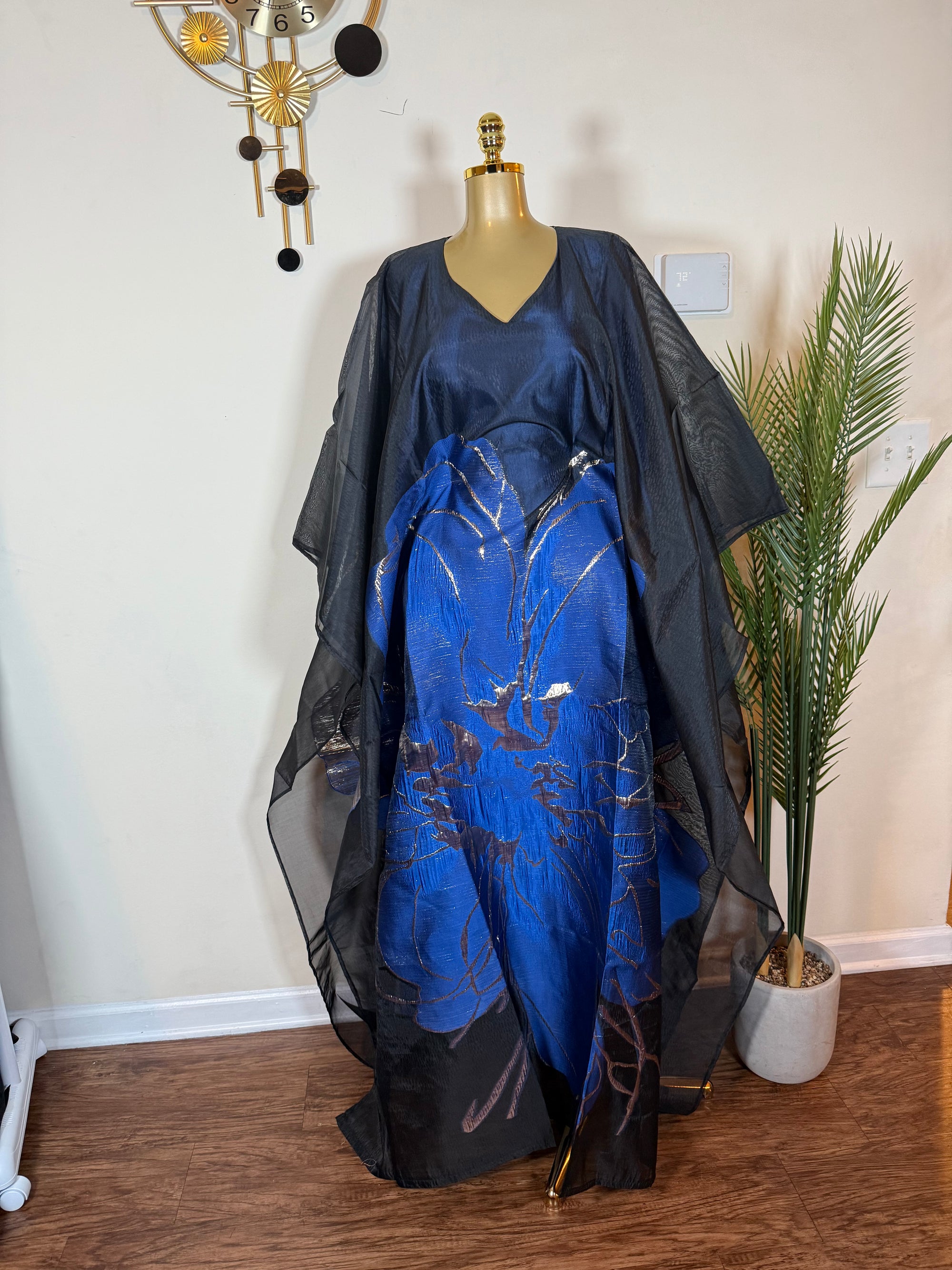 Luxury 3D flower organza boubou set