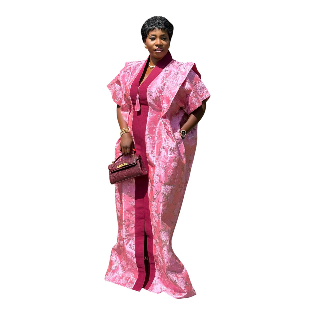 JASMIN Luxury brocade boubou dress with Asoke
