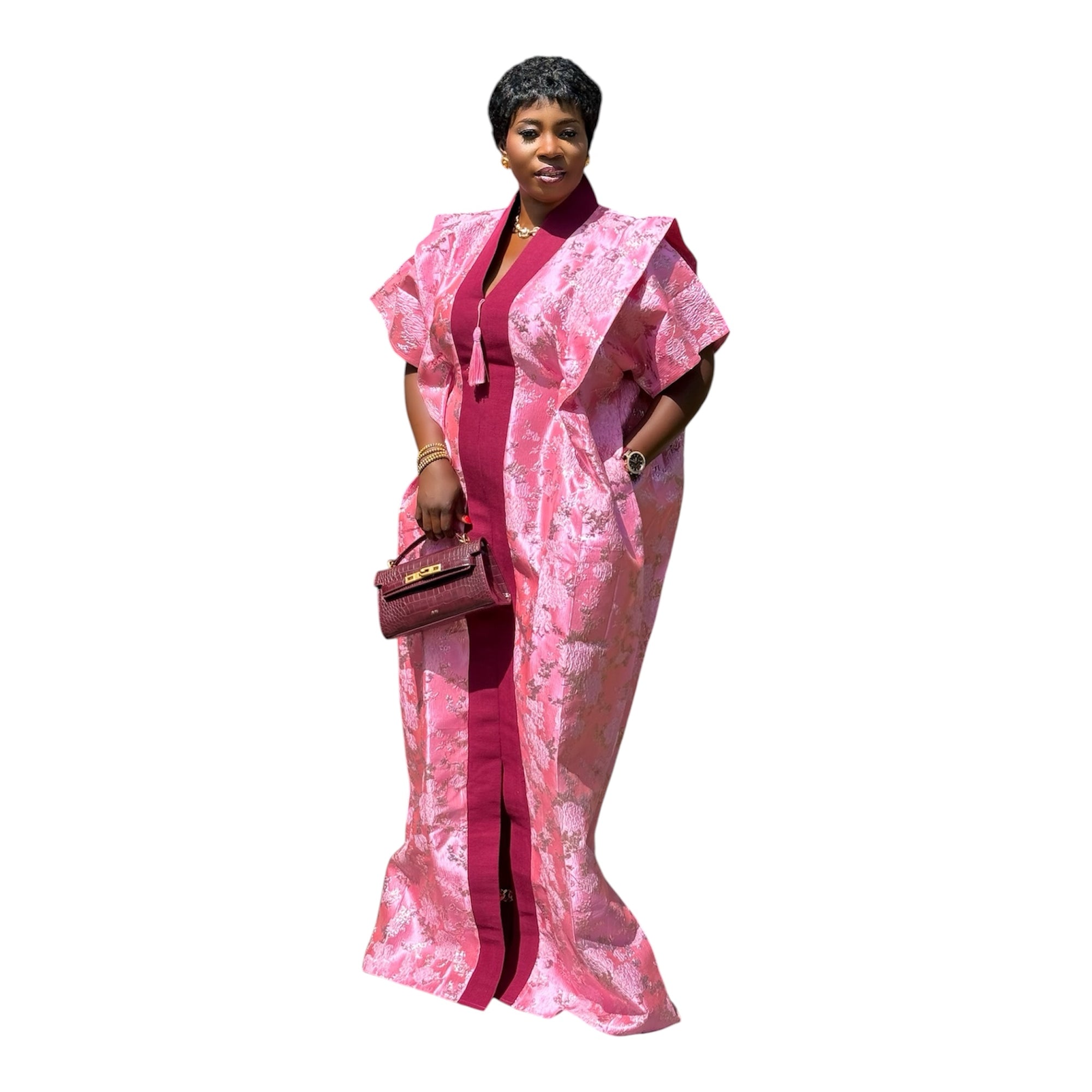 JASMIN Luxury brocade boubou dress with Asoke