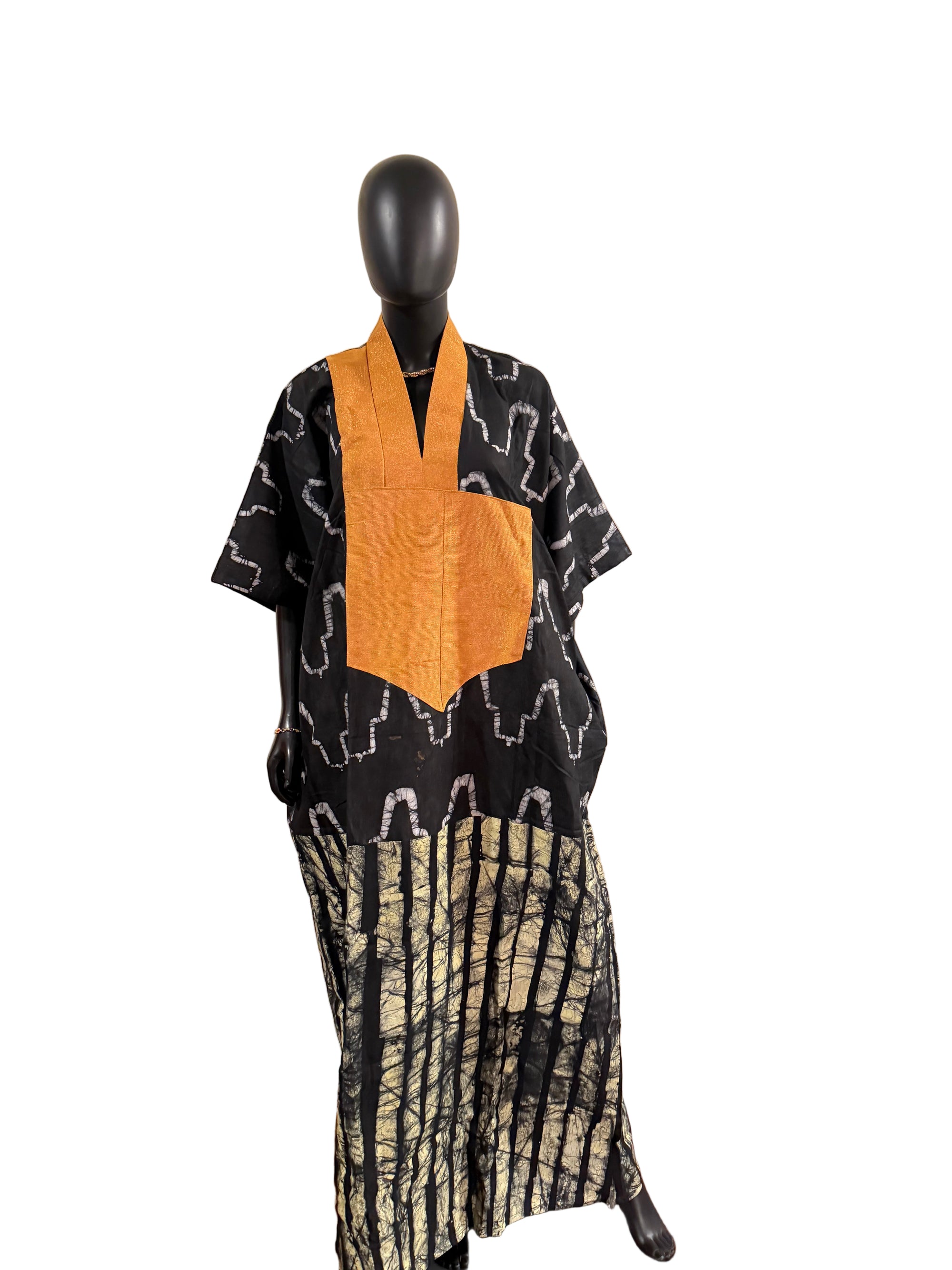 Fiona Cotton Adire free size dress