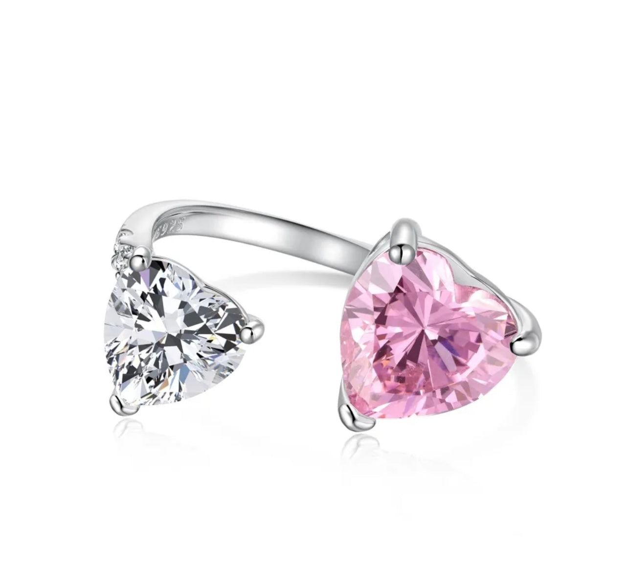 ADELIA ADJUSTABLE RING (PINK) STERLING SILVER