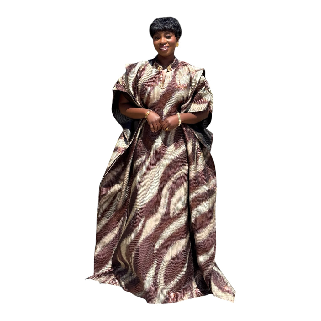Dela Luxury brocade butterfly Bubu dress
