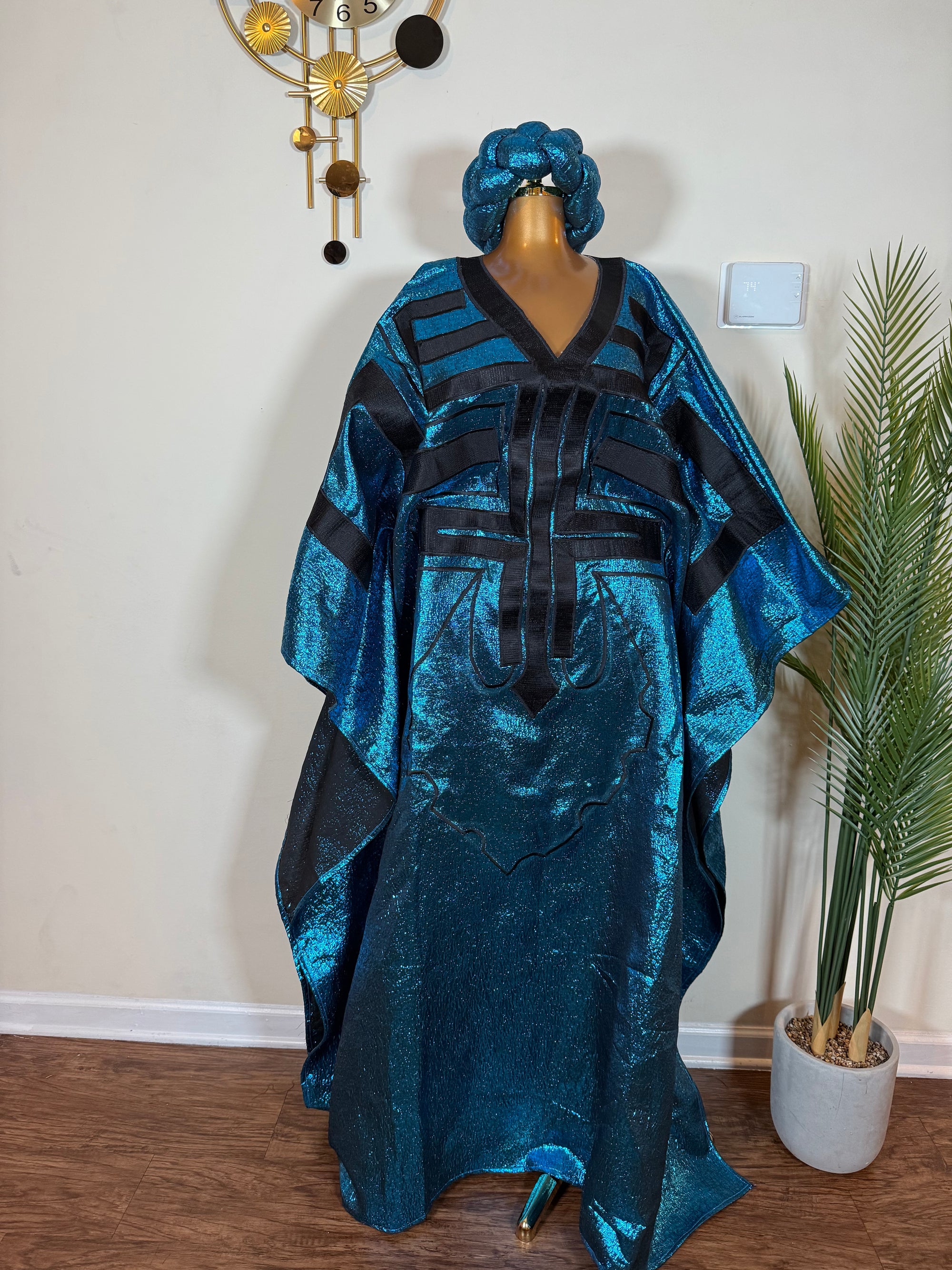 Sophie Luxury embroidered Brocade Bubu dress