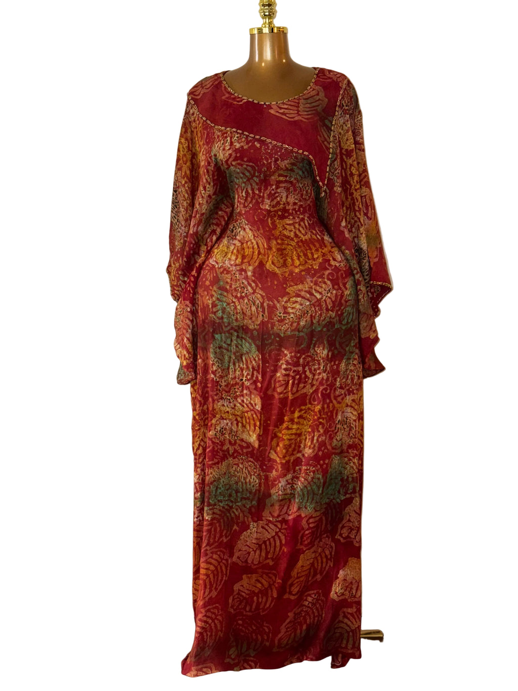 Hand beaded Cotton Batik (Adire) Bubu