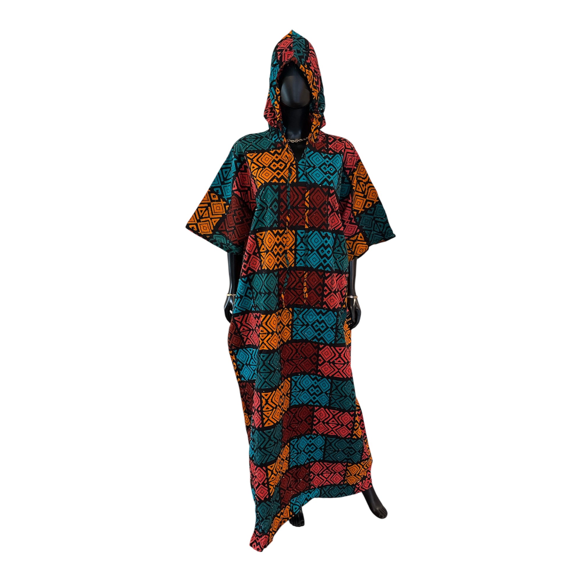 NAA HOODED ANKARA BUBU ( Long)
