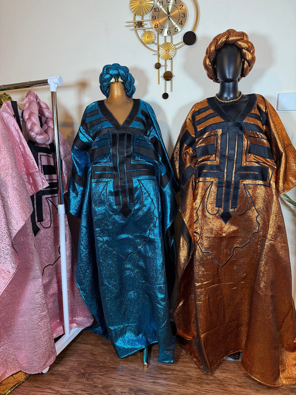 Sophie Luxury embroidered Brocade Bubu dress