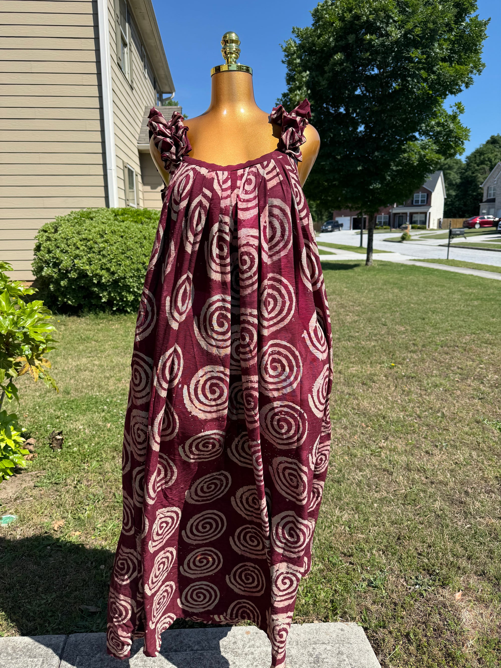 JUDY ADIRE WITH RUFFLES STRAP