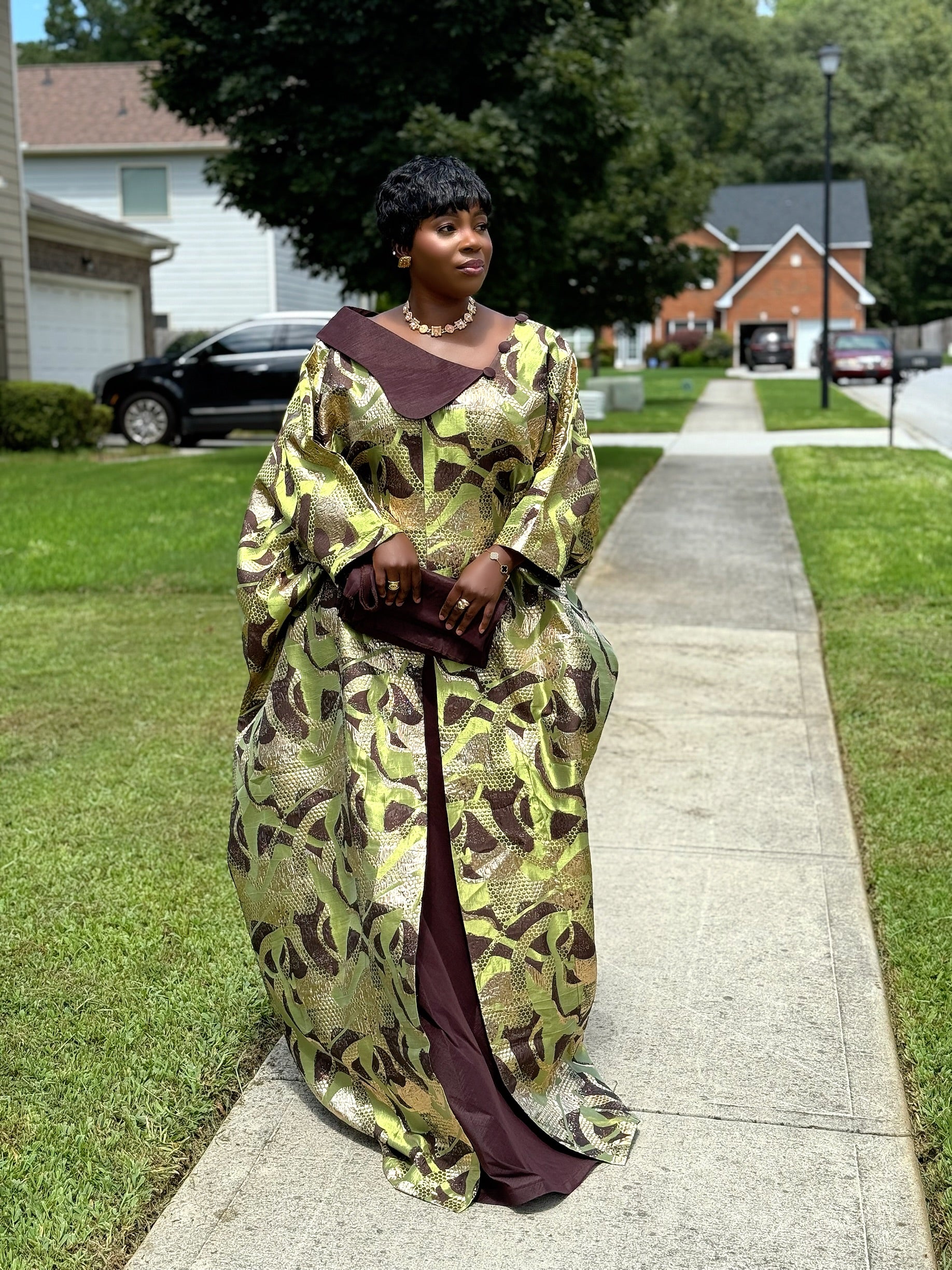 Obianuju Regal Bubu – Brocade & Taffeta Elegance