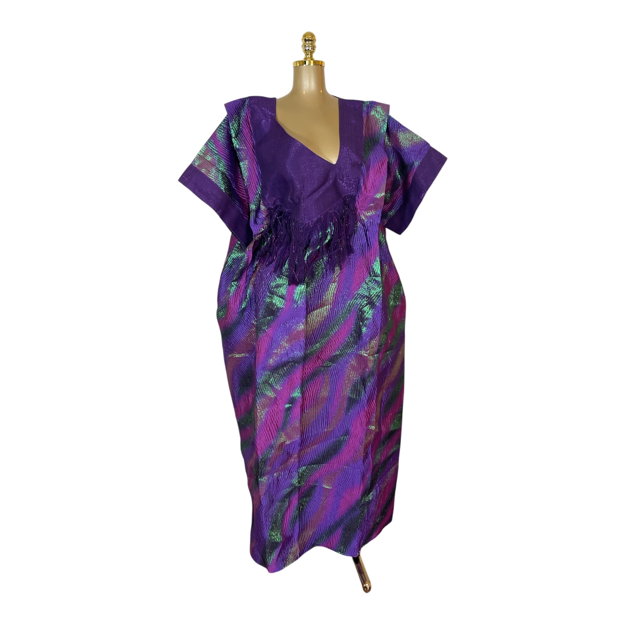 Bela  Luxury brocade boubou dress with head wrap