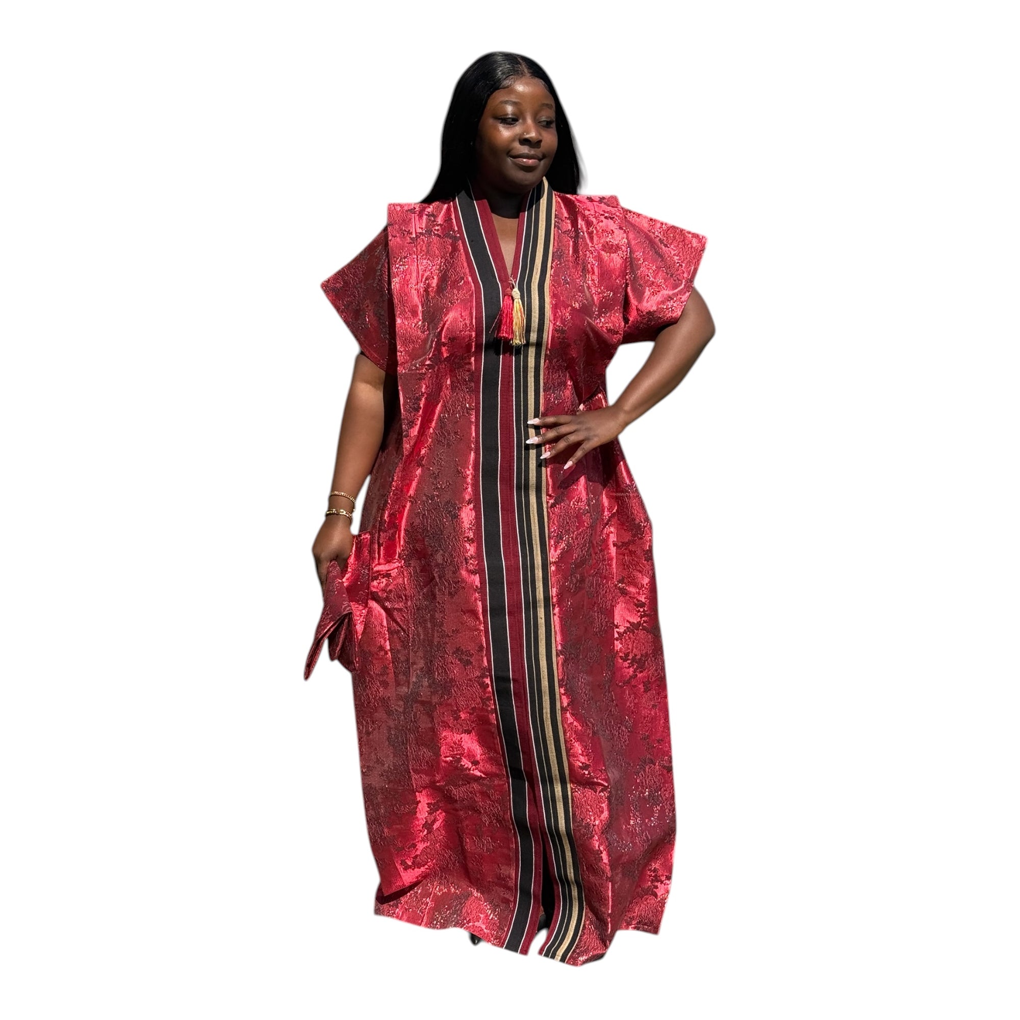 JASMIN Luxury brocade boubou dress with Asoke