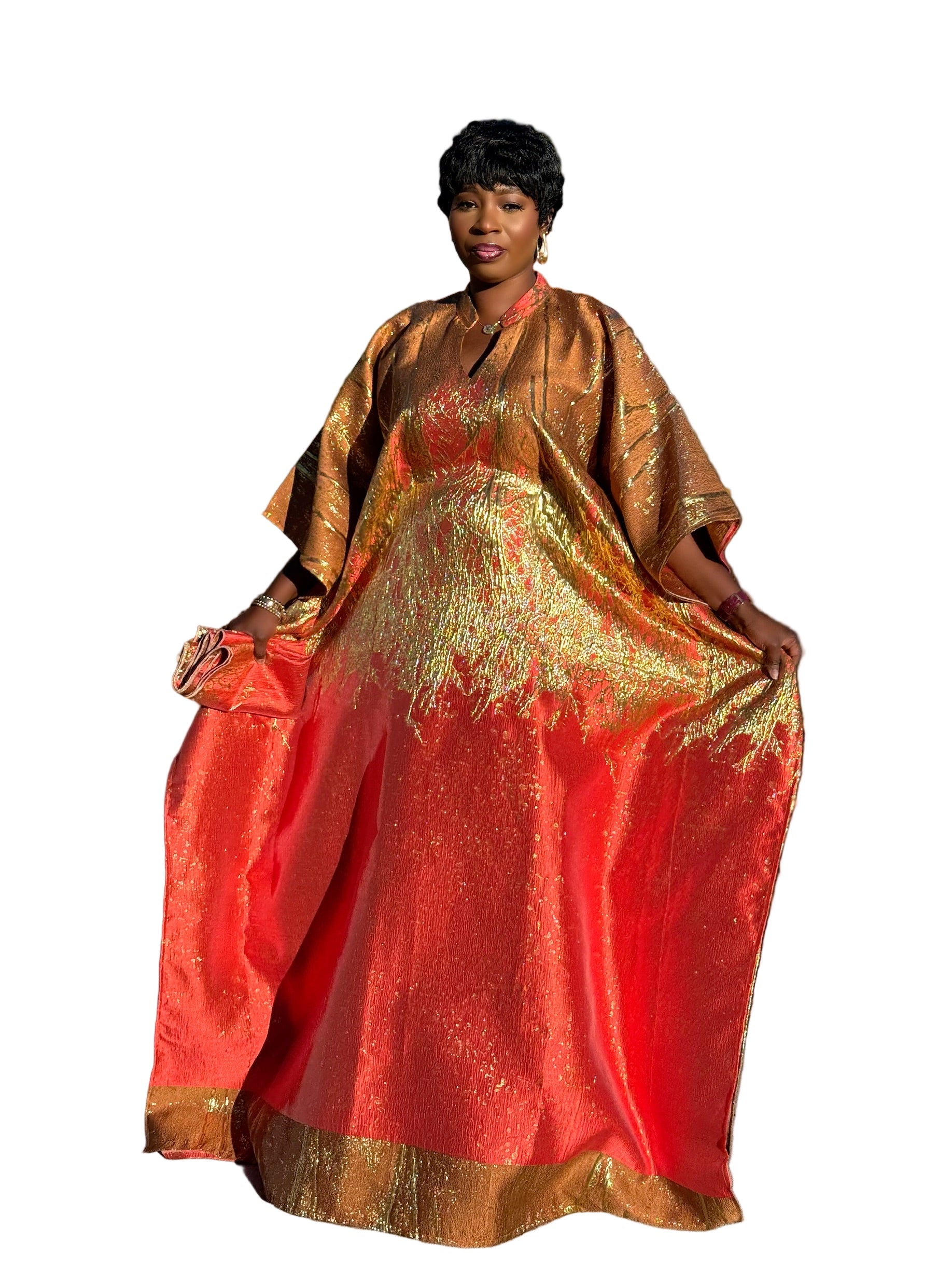 Grace  Luxury Brocade Bubu with Scarf