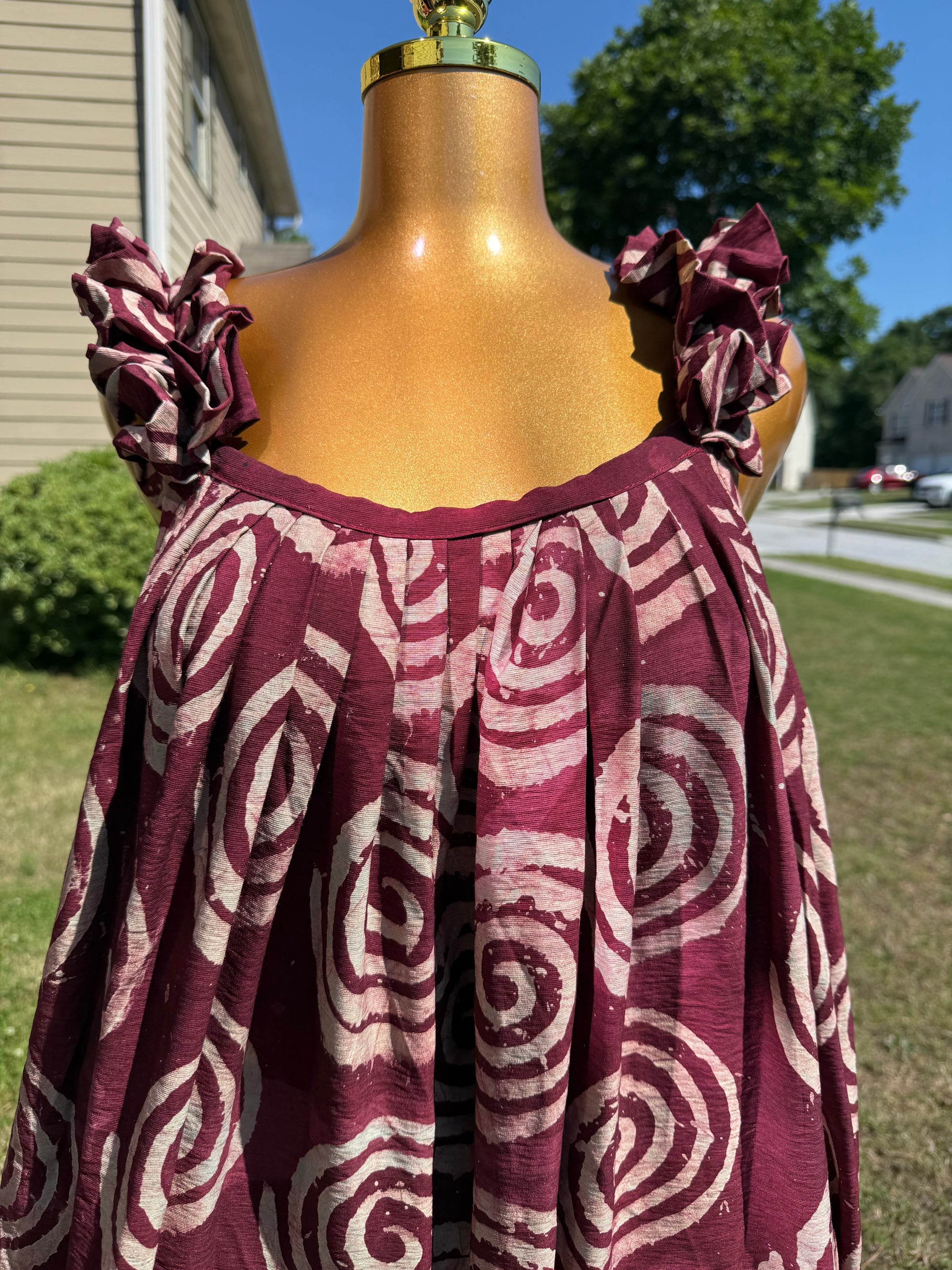 JUDY ADIRE WITH RUFFLES STRAP