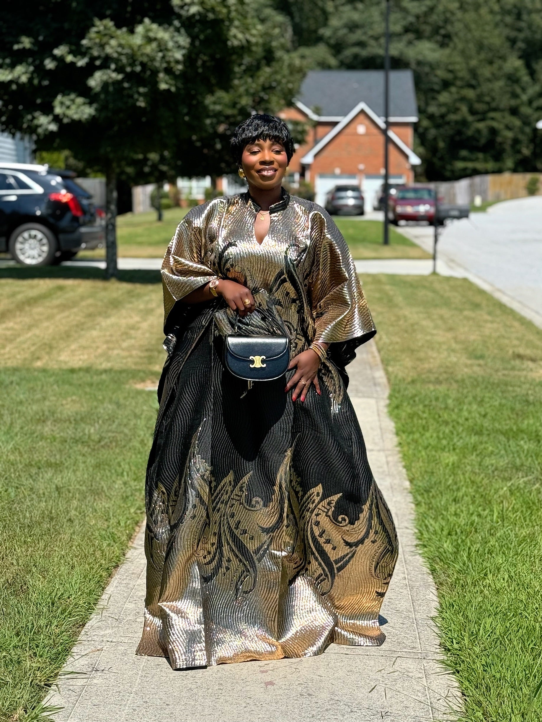 Adebisi Luxury Brocade Bubu with Scarf