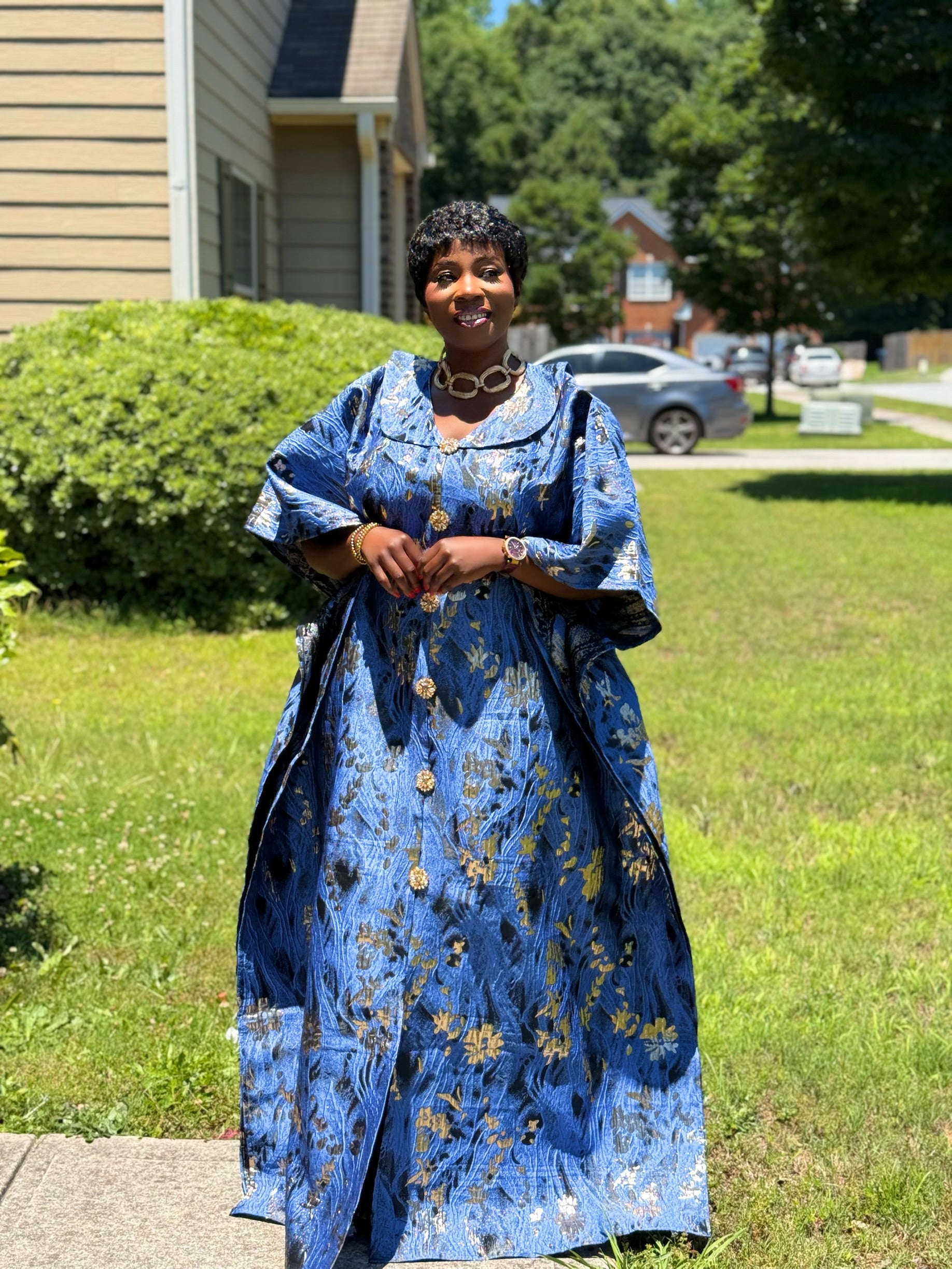 Royal Midnight Luxury Brocade Boubou