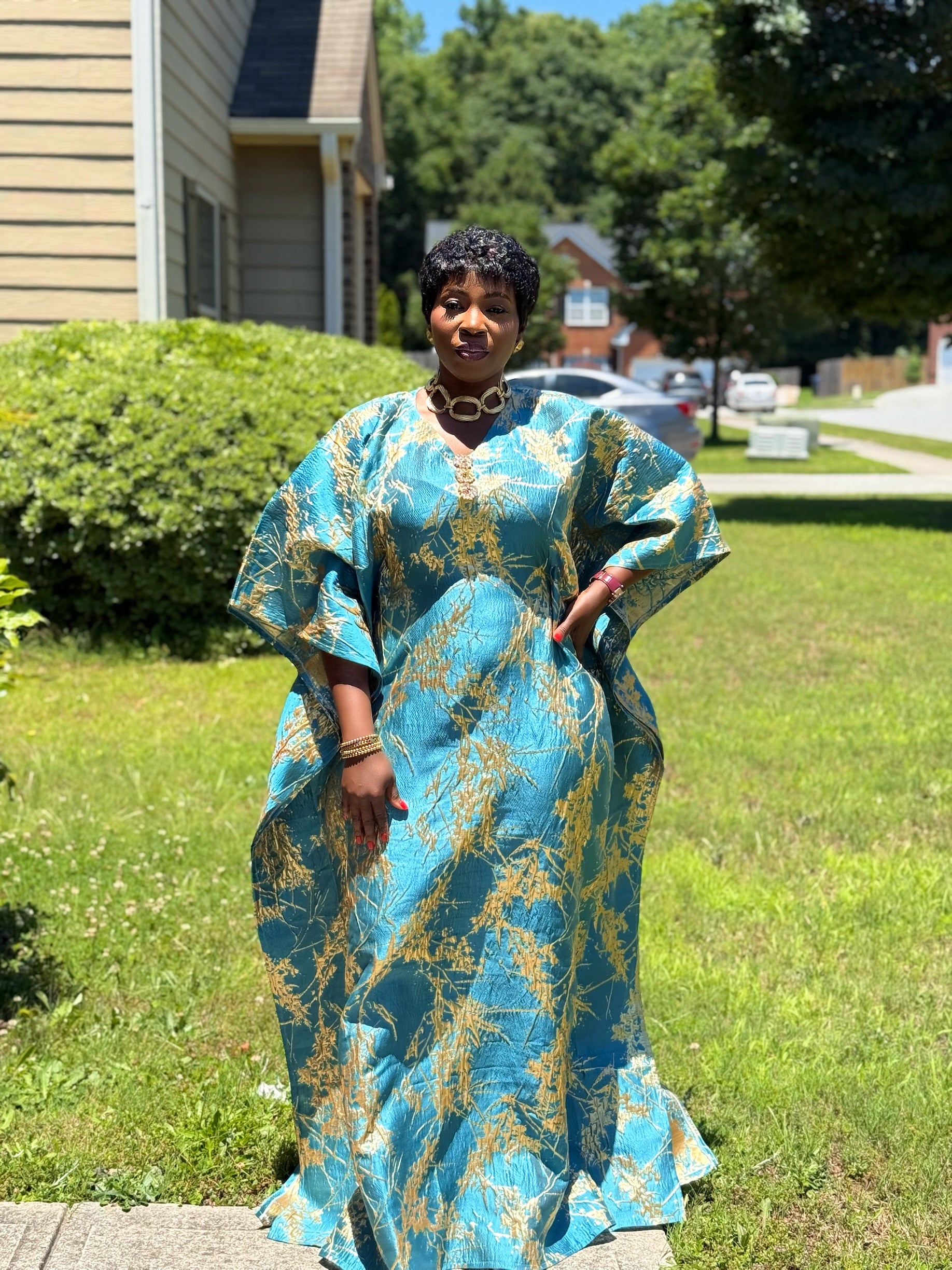 Sky Gold Signature Brocade Boubou