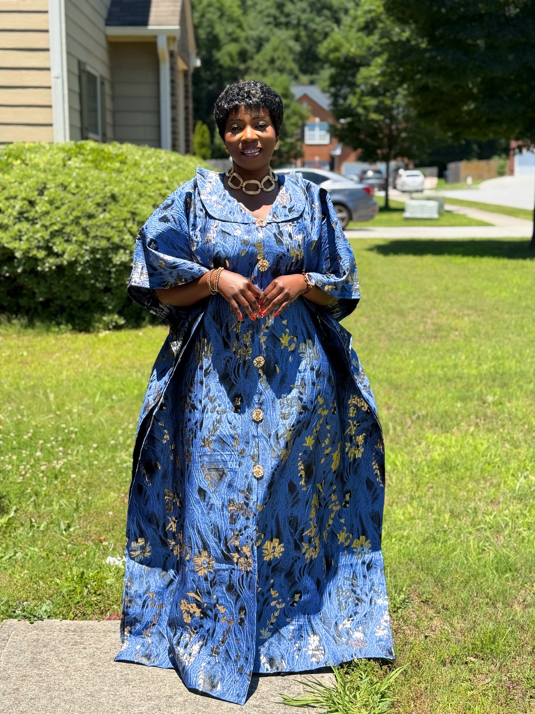 Royal Midnight Luxury Brocade Boubou