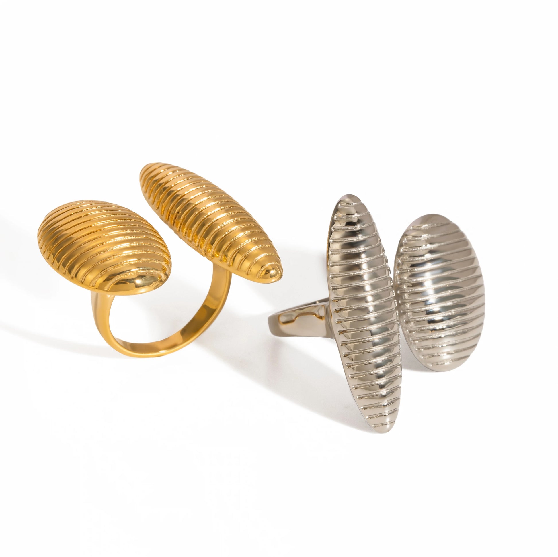 TEXTURED OVAL ADJUSTABLE  RING