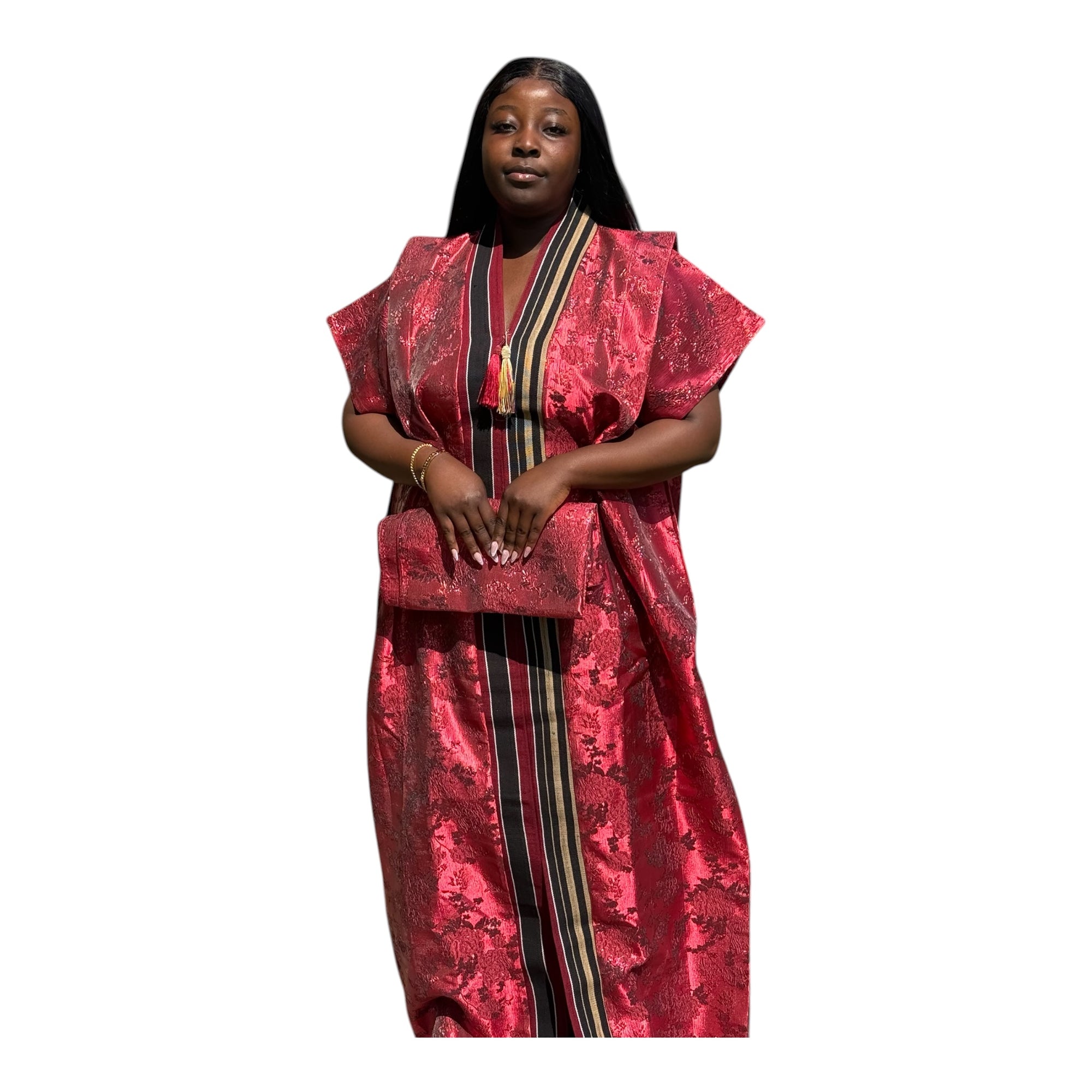 JASMIN Luxury brocade boubou dress with Asoke