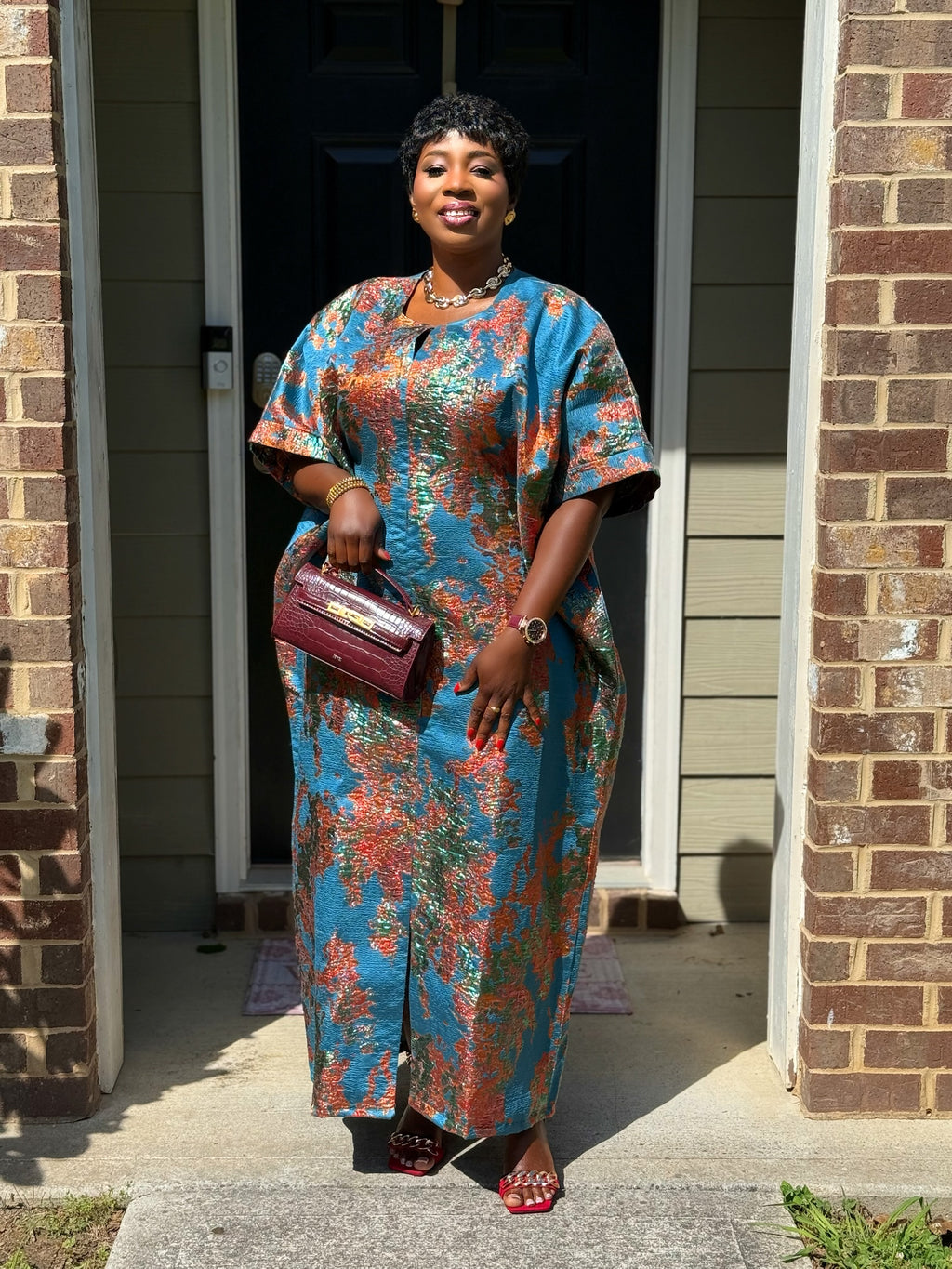 AMA BROCADE DRESS