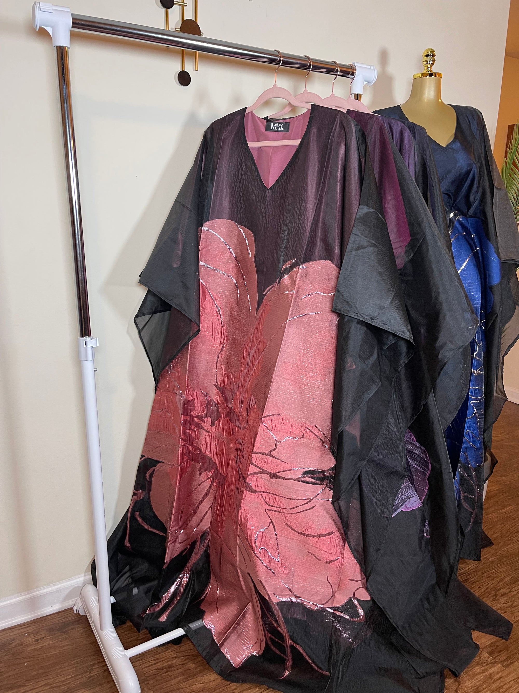 Luxury 3D flower organza boubou set