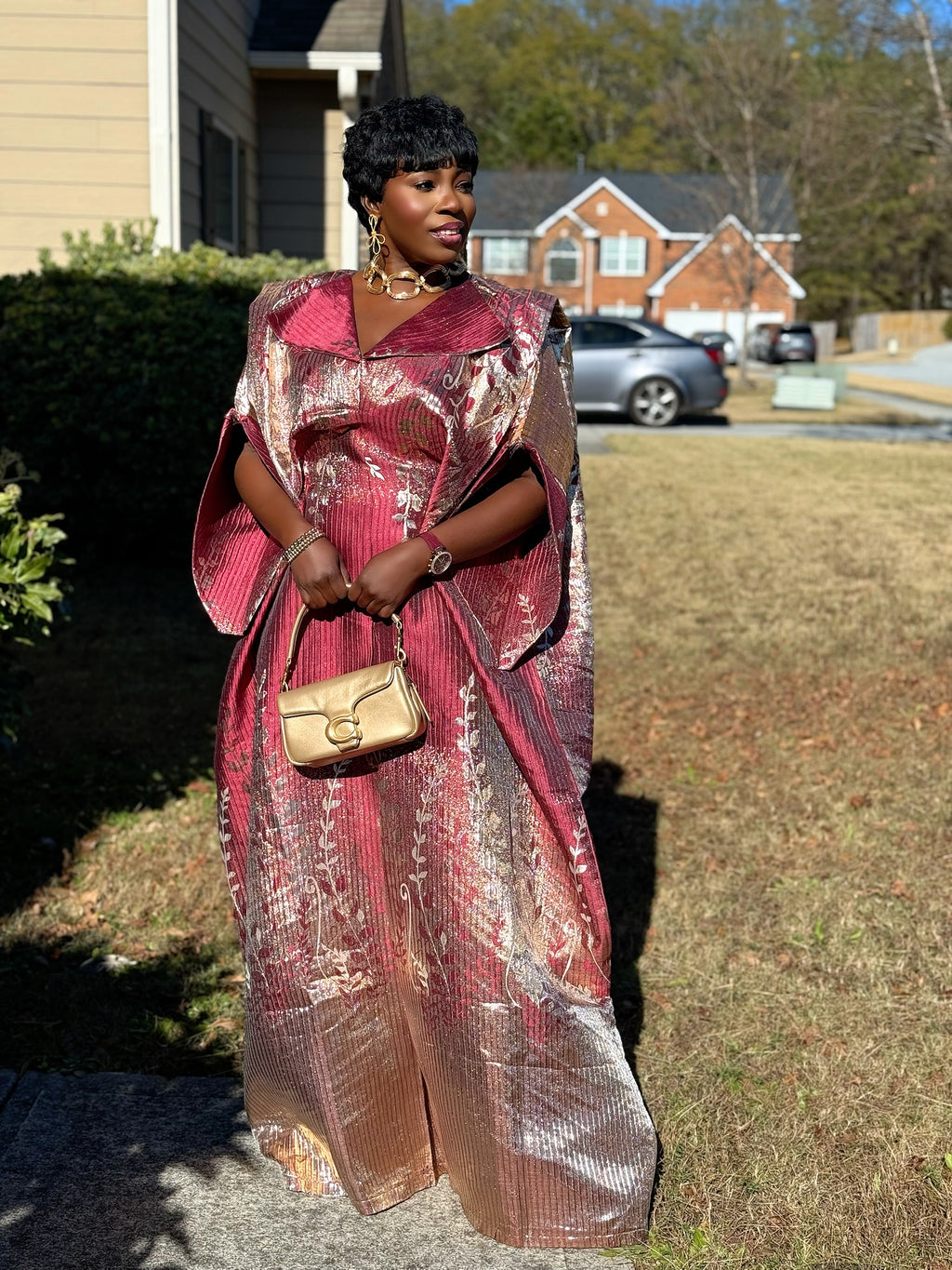 Tiwa Luxury Brocade boubou dress