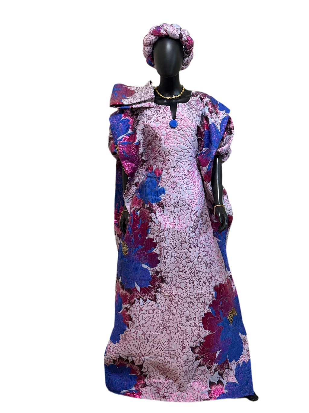 SAHADAH Royal Bloom Brocade Bubu Set – 3pc Elegant Ensemble