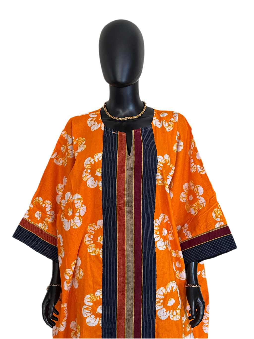 Mariam  Vibrant Cotton Ankara & ASOKE Floor length Bubu with Scarf