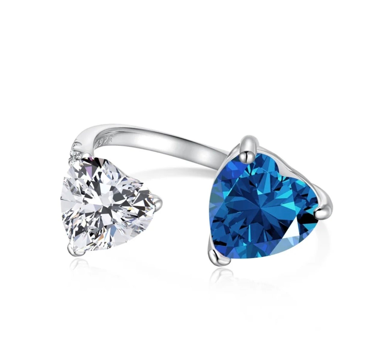 ADELIA ADJUSTABLE RING (BLUE ) STERLING SILVER
