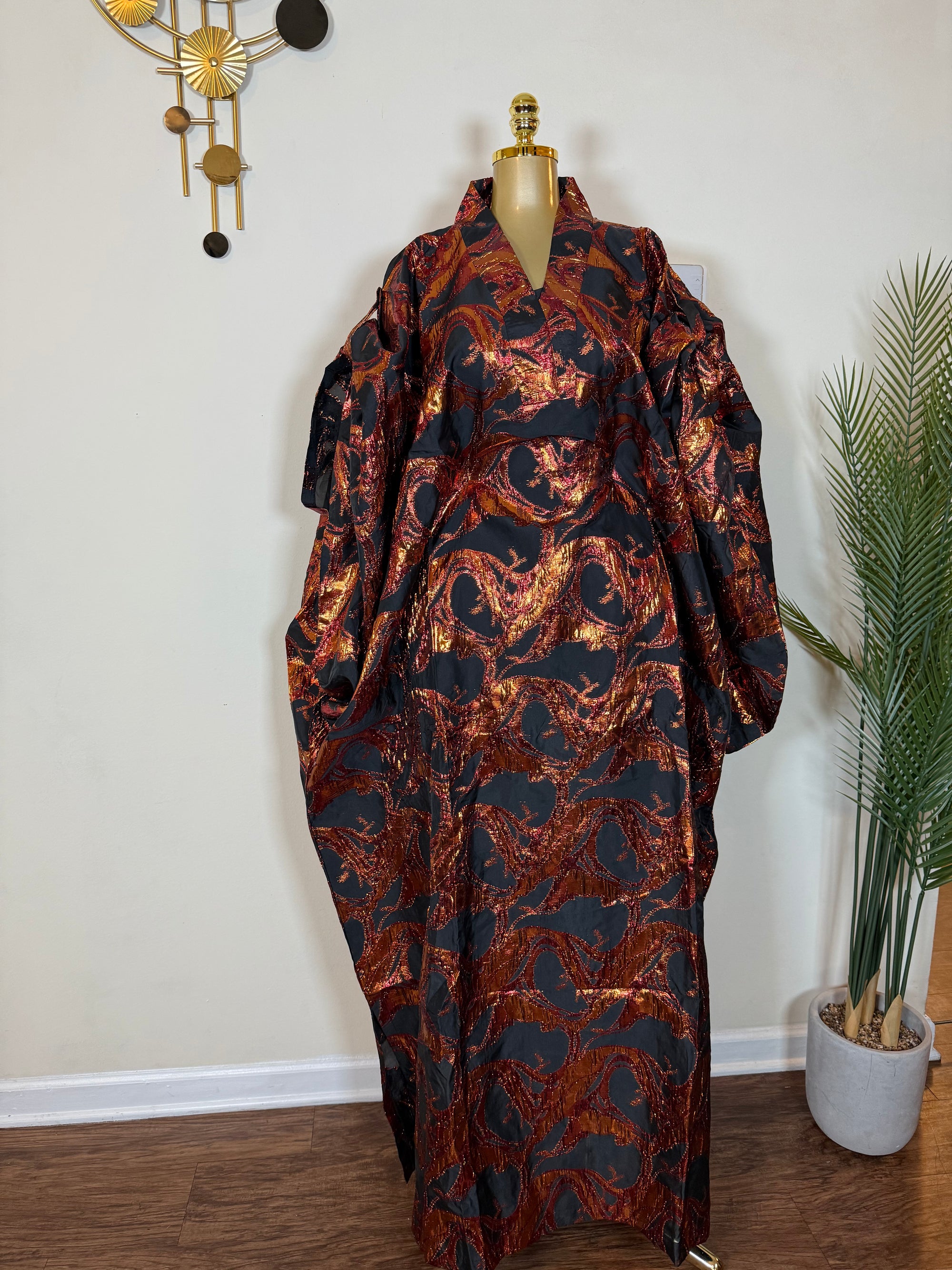 Luxury Brocade Organza boubou