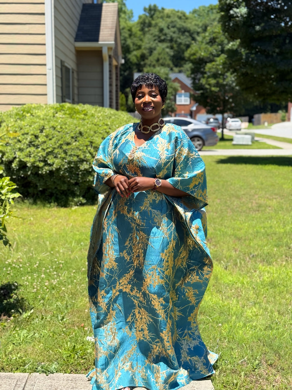 Sky Gold Signature Brocade Boubou