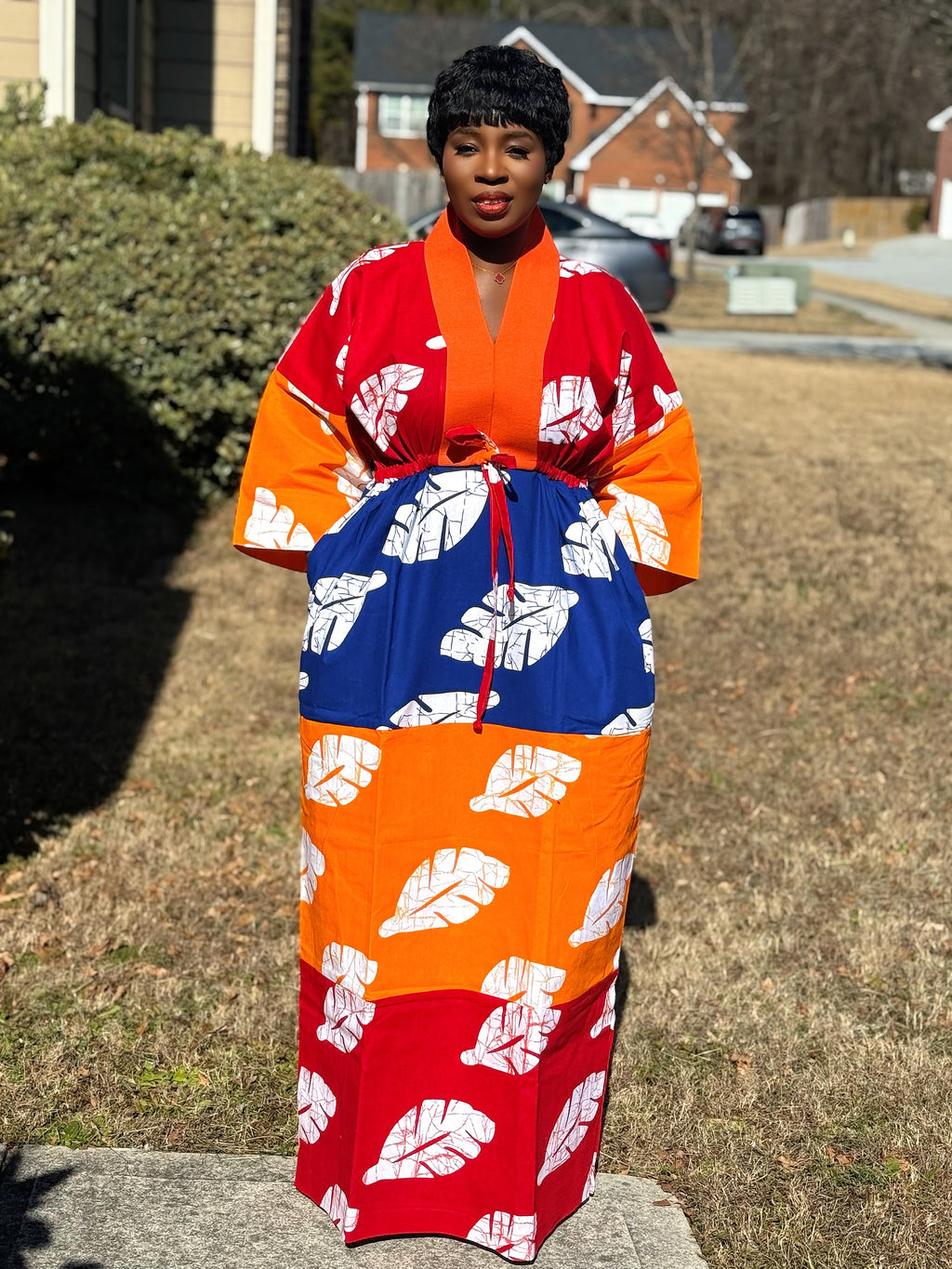 Naana Cotton Ankara  free size dress with ASOKE