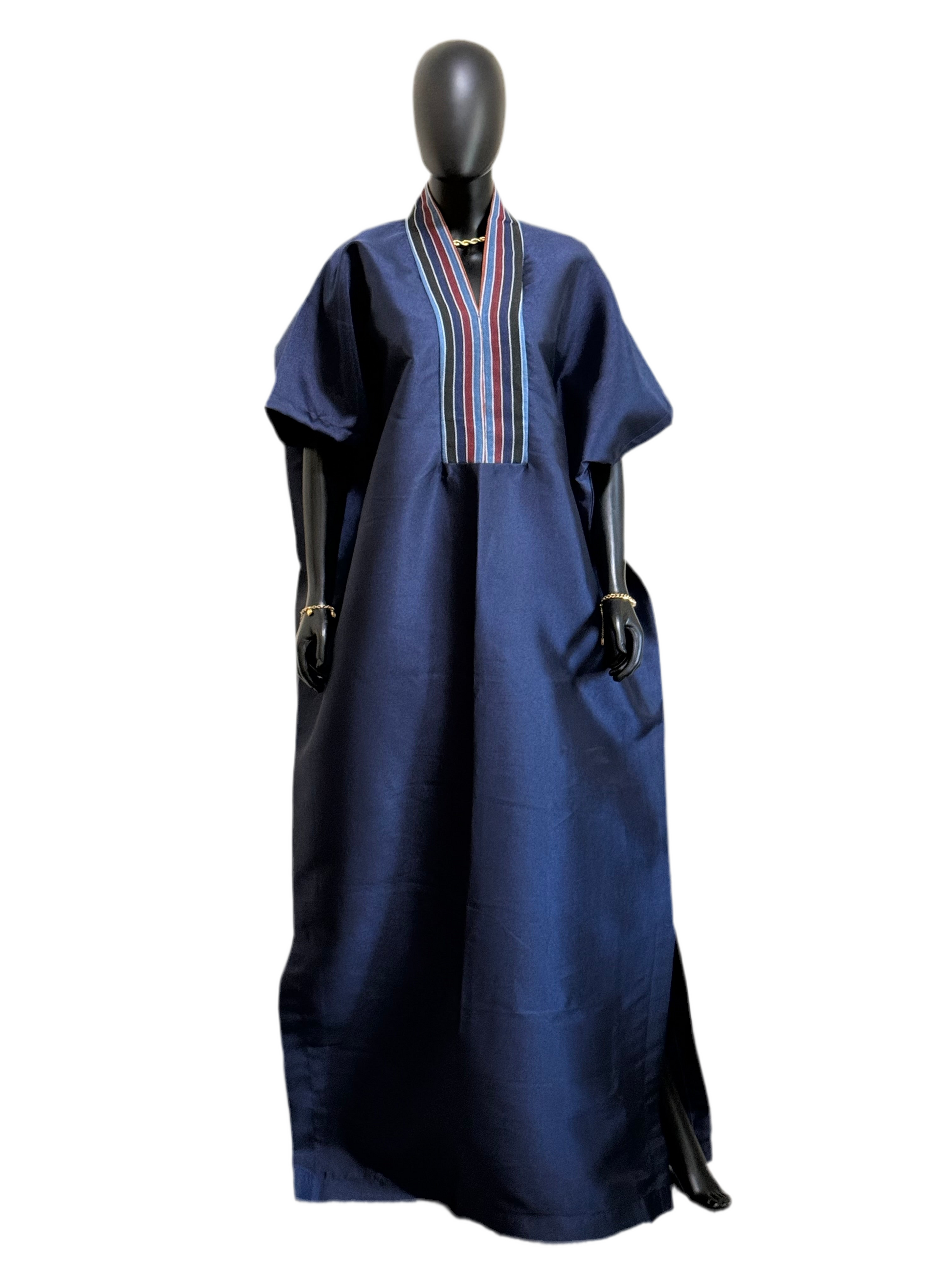 Mercy Mikado Bubu Dress with ASOKE Neckline & Scarf – 65” Length