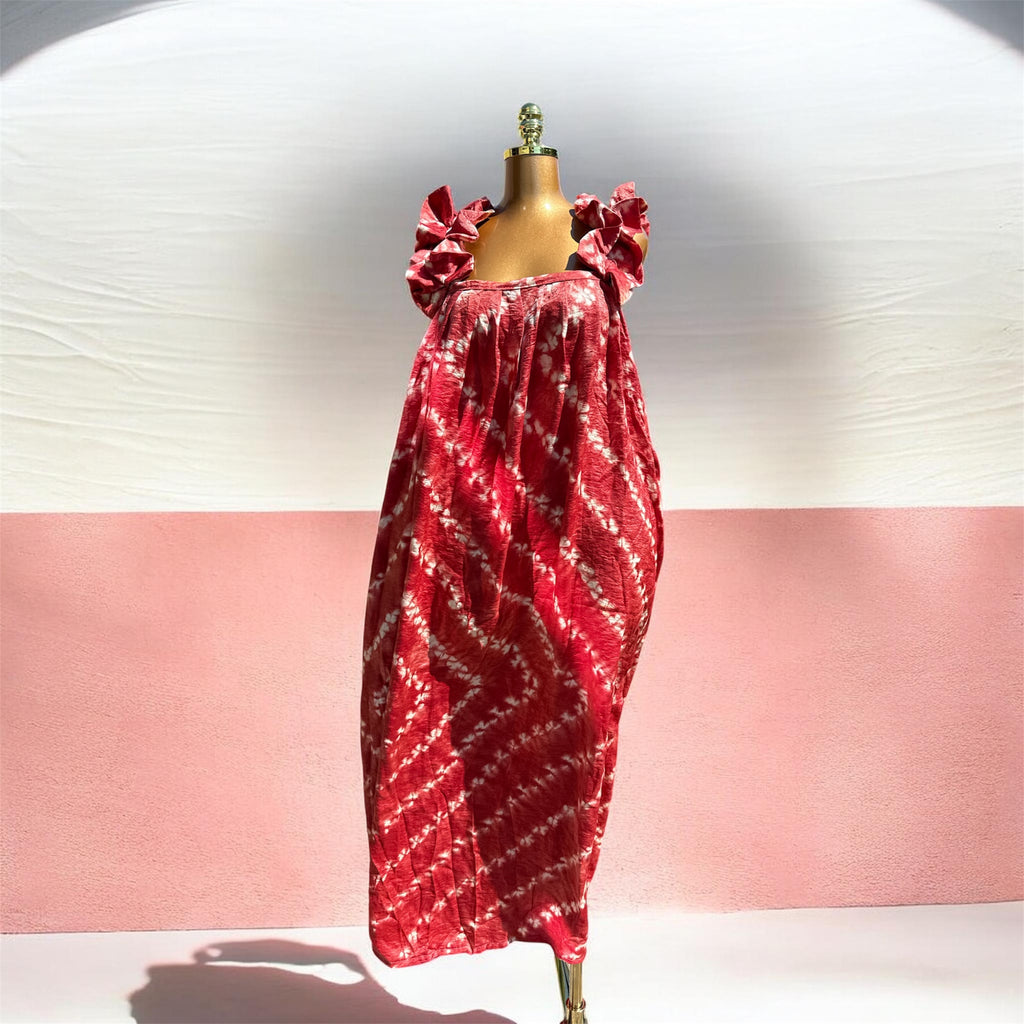 JUDY ADIRE WITH RUFFLES STRAP