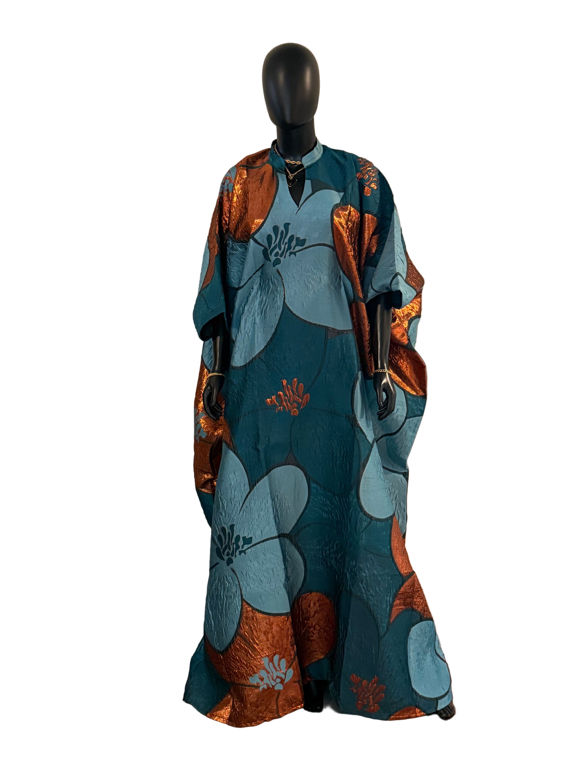 Dela Luxury brocade butterfly Bubu dress