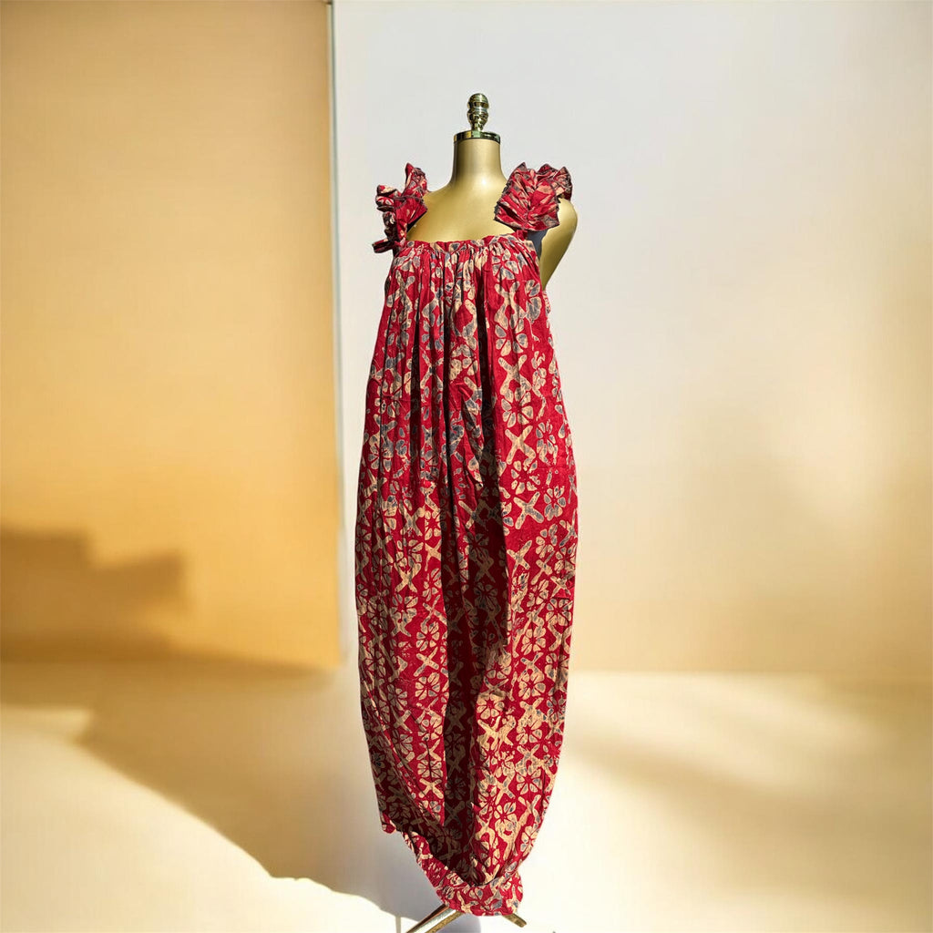 JUDY ADIRE WITH RUFFLES STRAP