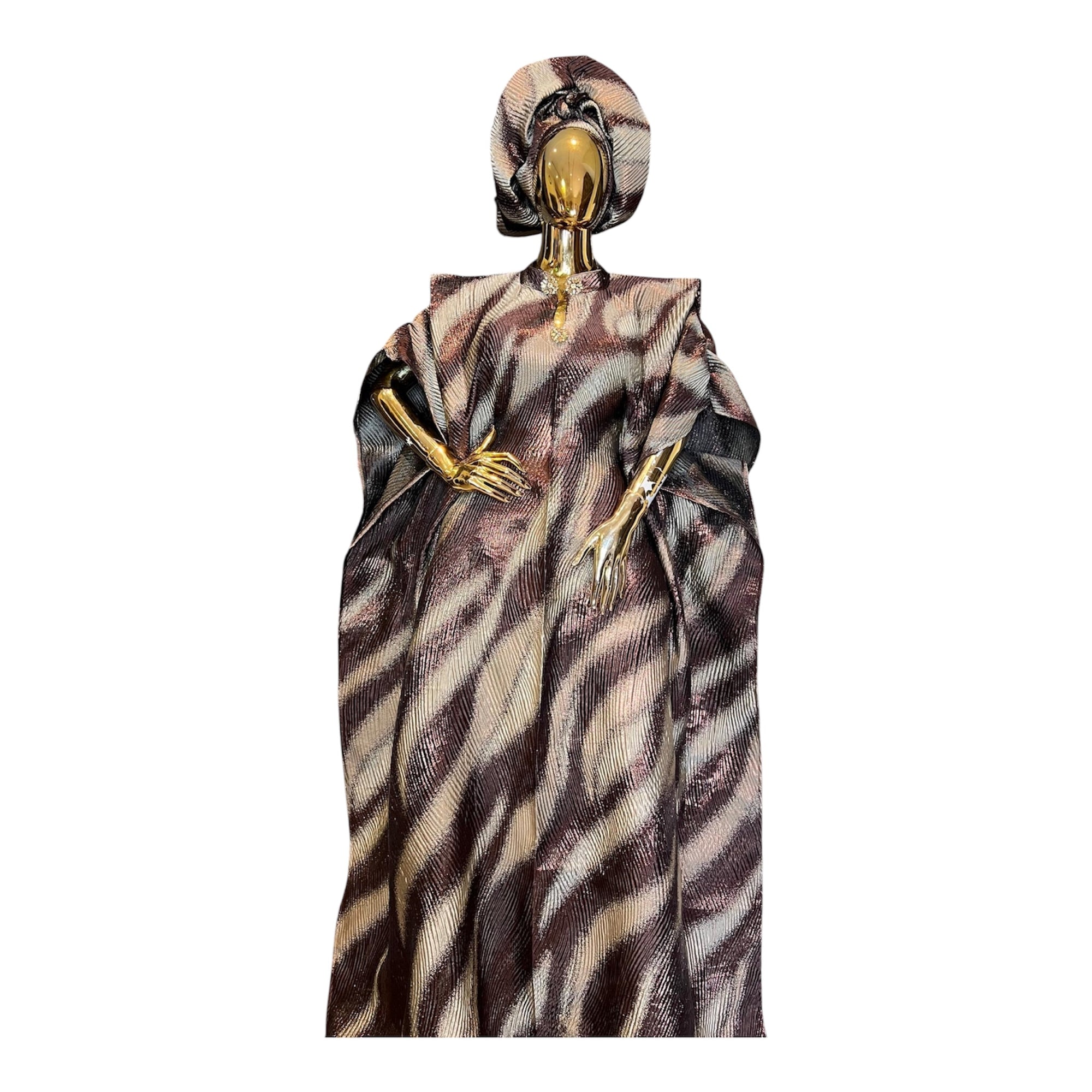 Dela Luxury brocade butterfly Bubu dress