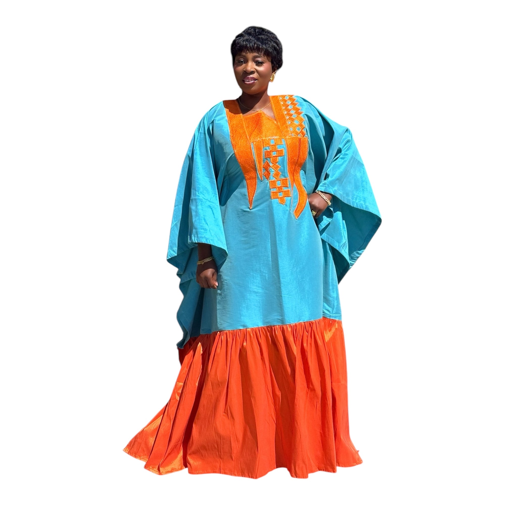 EVA Luxury Two Toned boubou dress with Embroidery