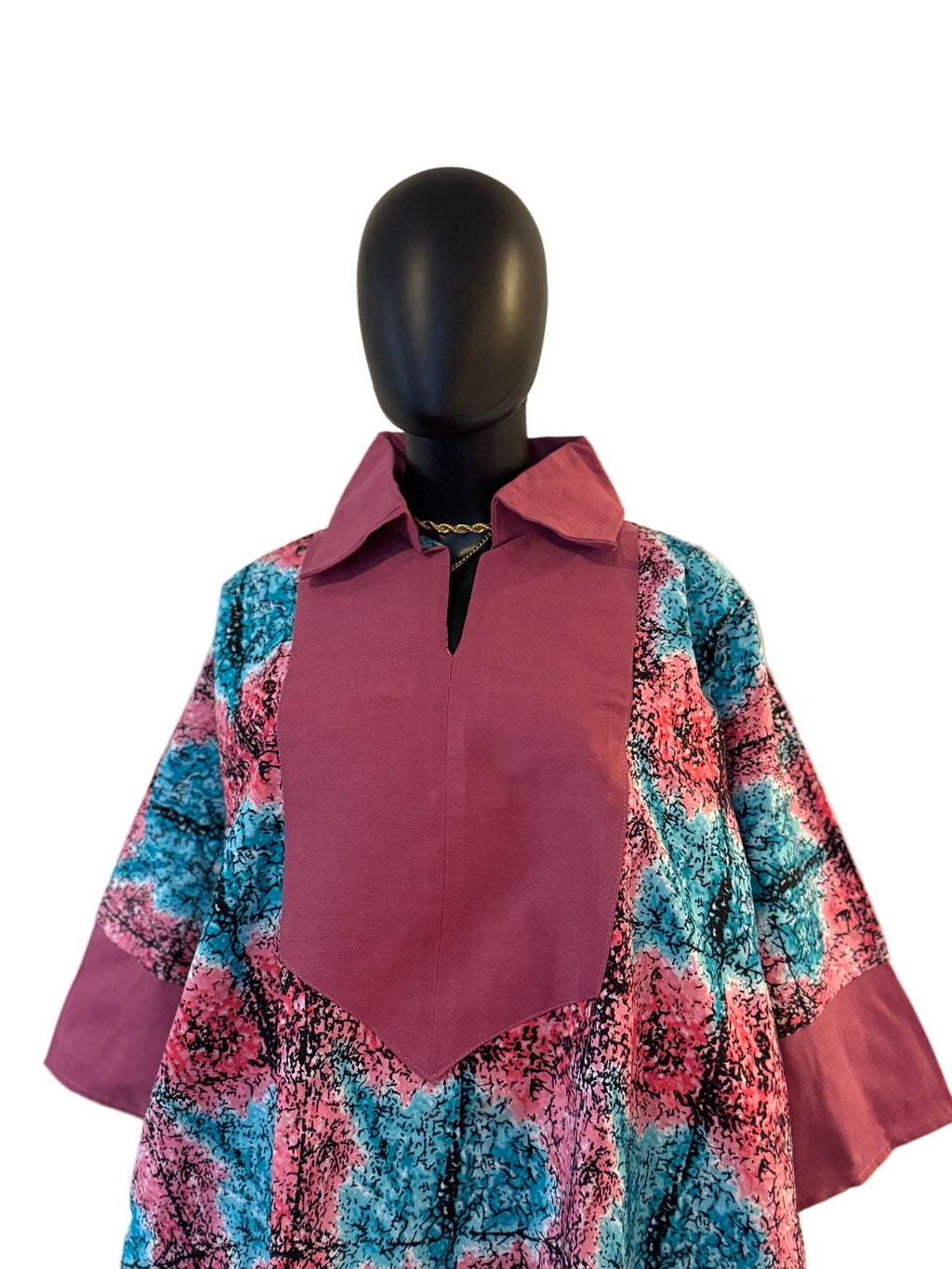 Pink Cotton Ankara & ASOKE Midi Bubu