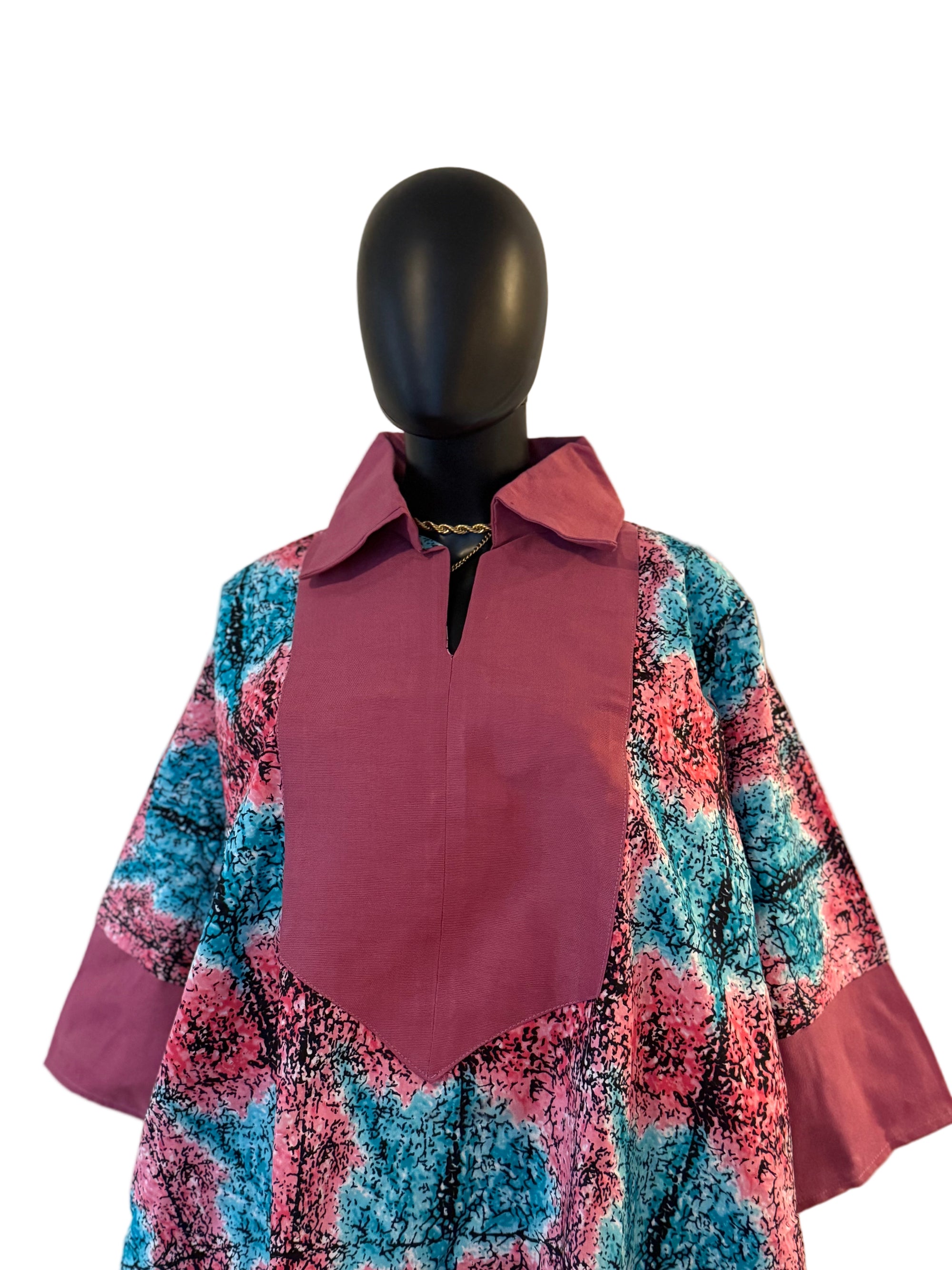 Pink Cotton Ankara & ASOKE Midi Bubu