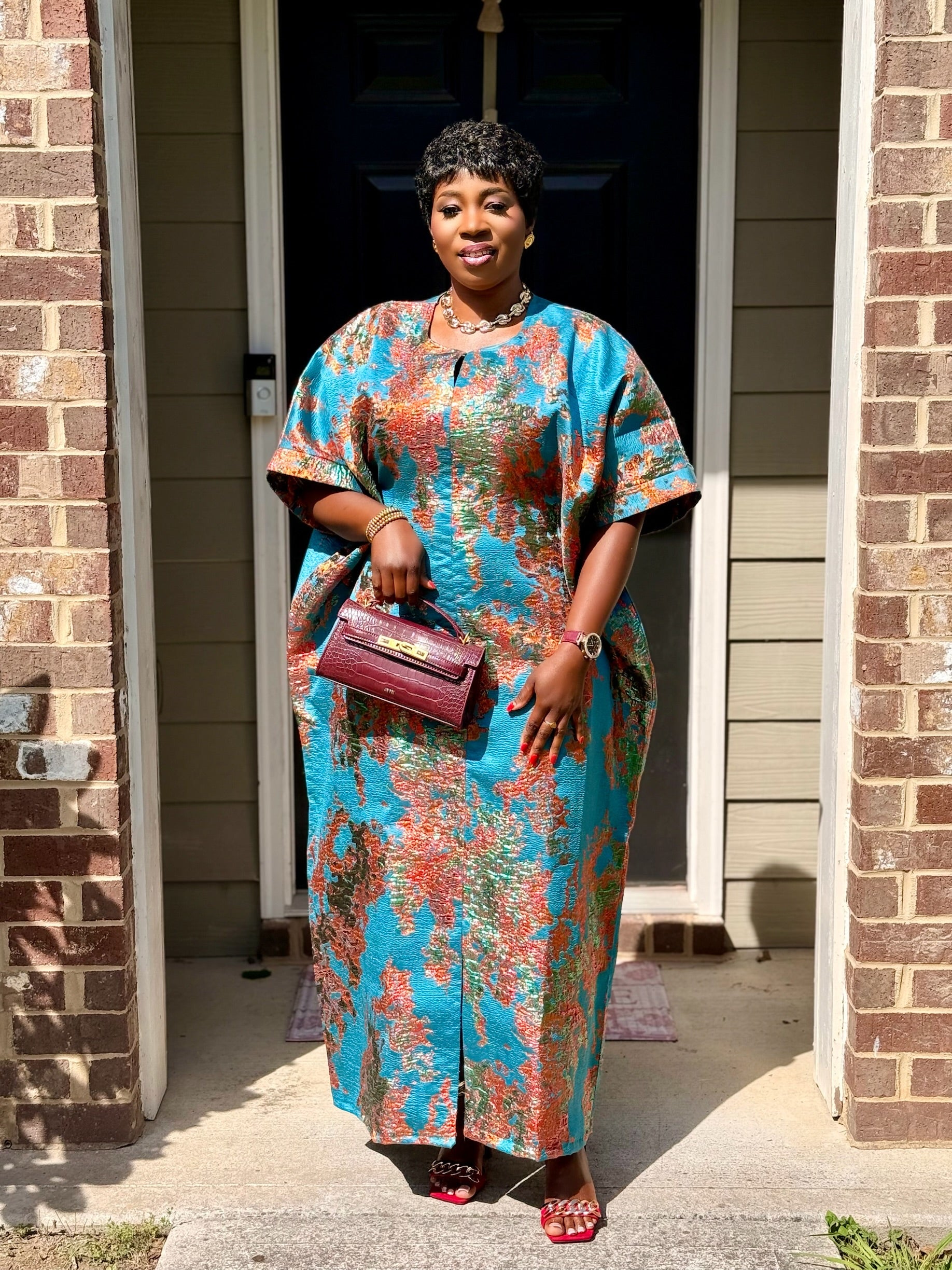 AMA BROCADE DRESS
