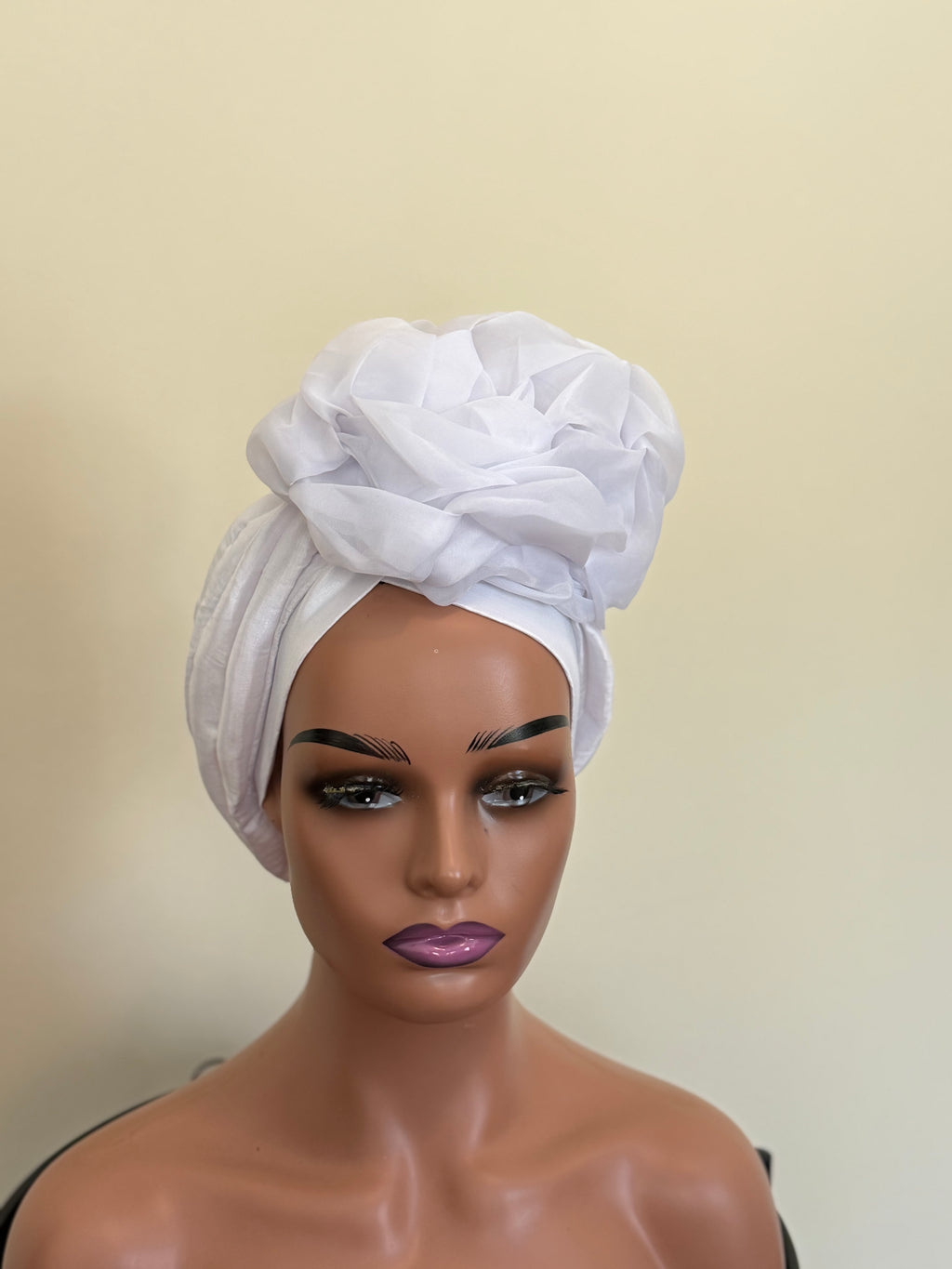 Luxury Beaded Turban with big flower