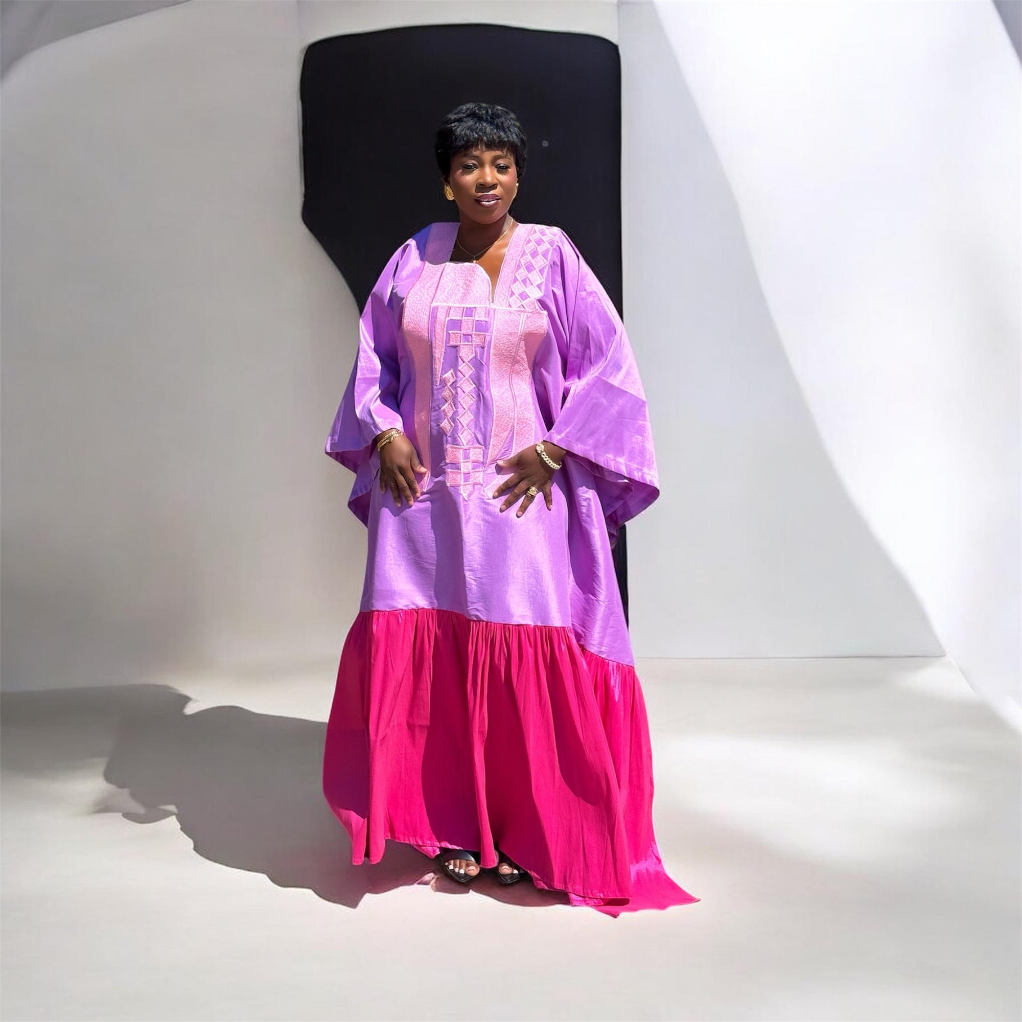 EVA Luxury Two Toned boubou dress with Embroidery