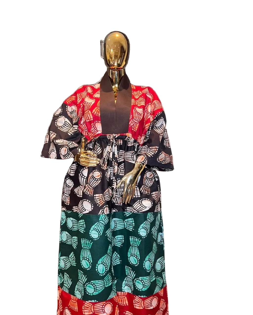 Naana Cotton Ankara  free size dress with ASOKE
