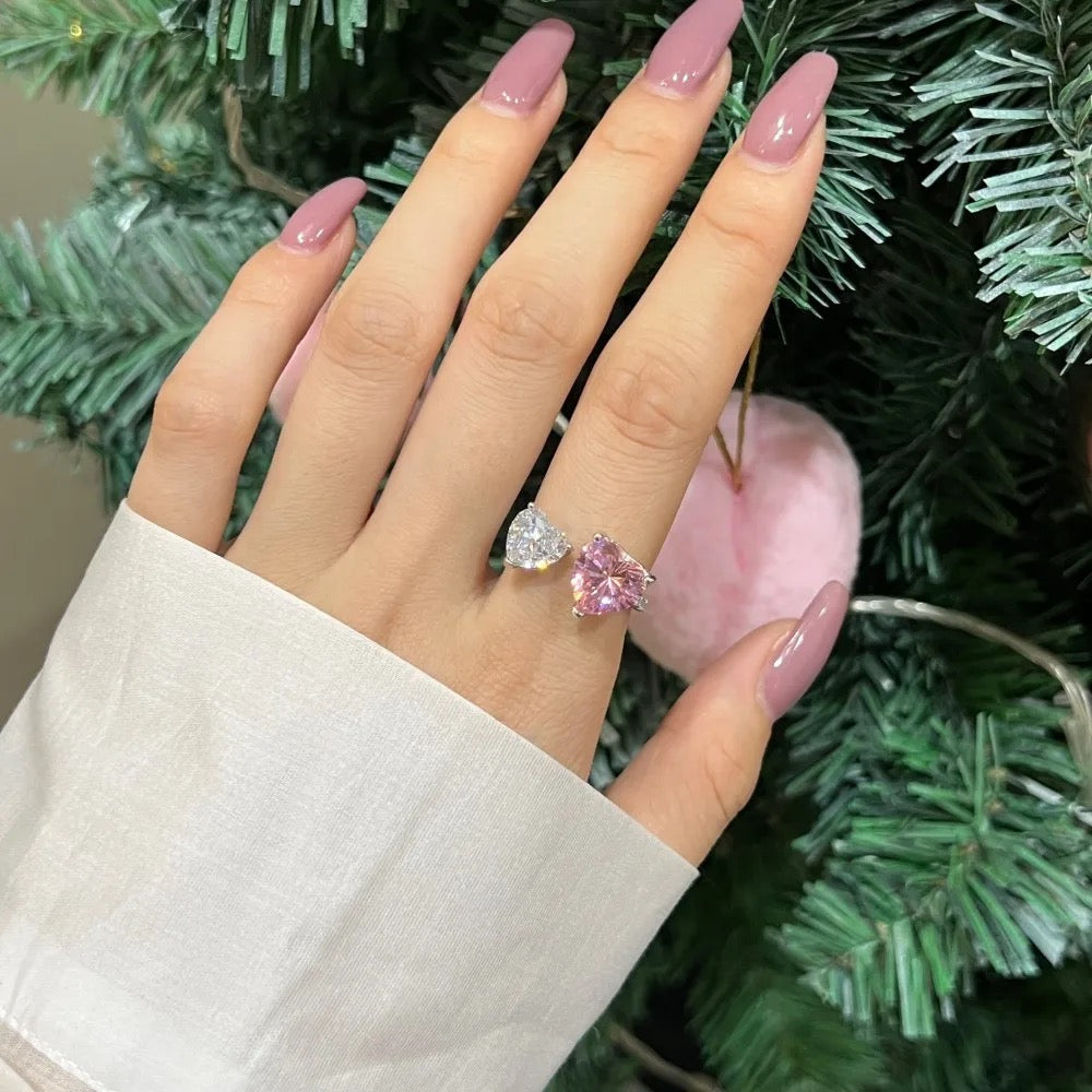 ADELIA ADJUSTABLE RING (PINK) STERLING SILVER