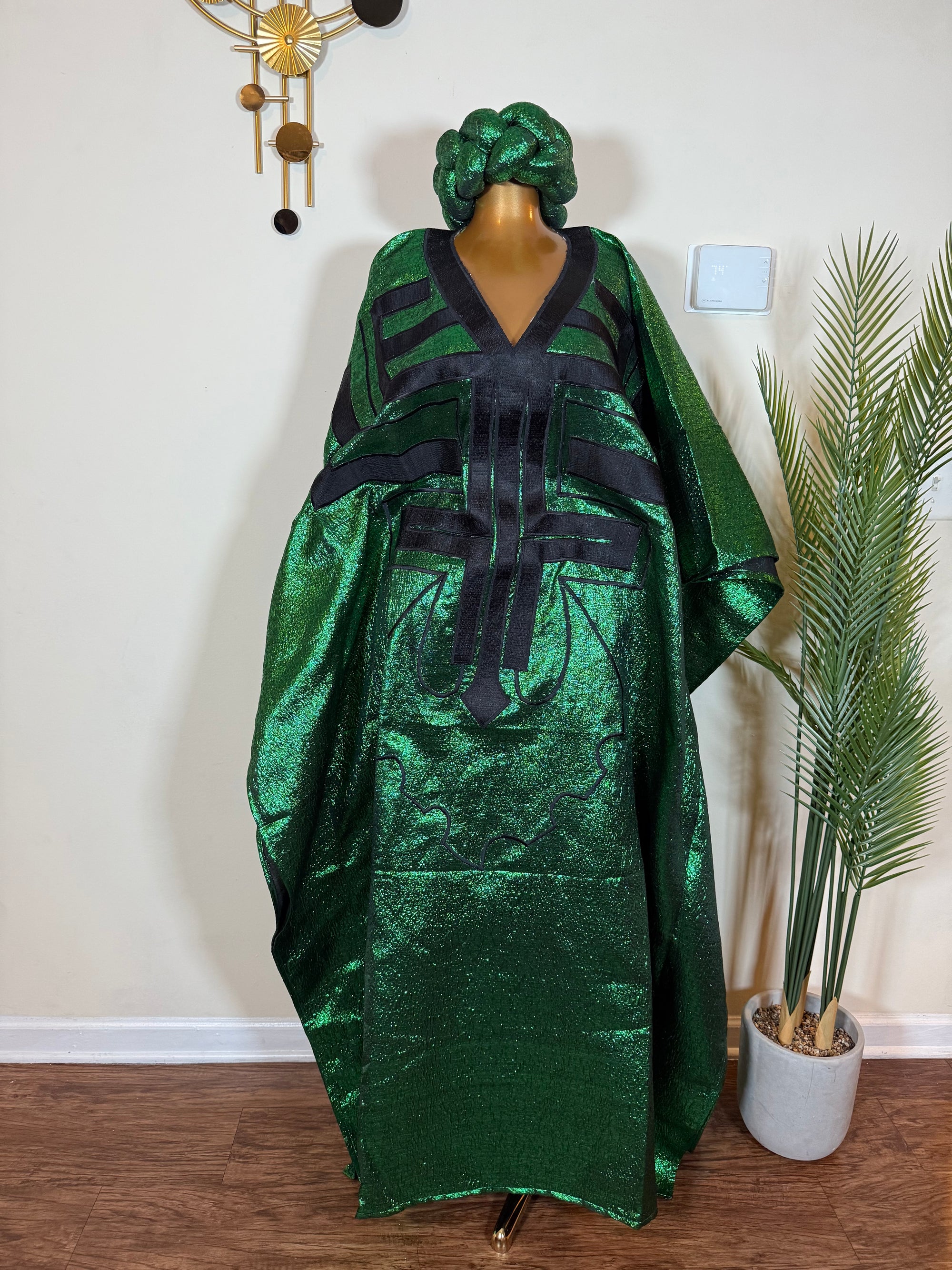 Sophie Luxury embroidered Brocade Bubu dress