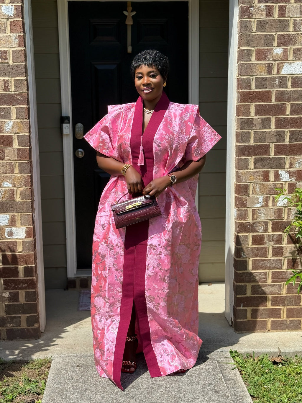 JASMIN Luxury brocade boubou dress with Asoke