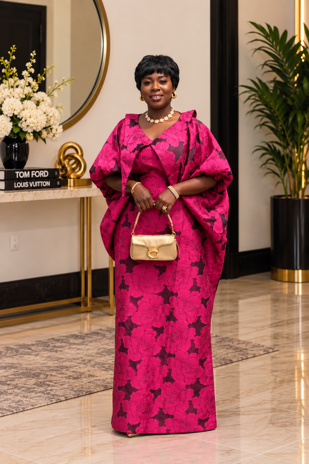 Luxury Brocade Bubu with heat tie