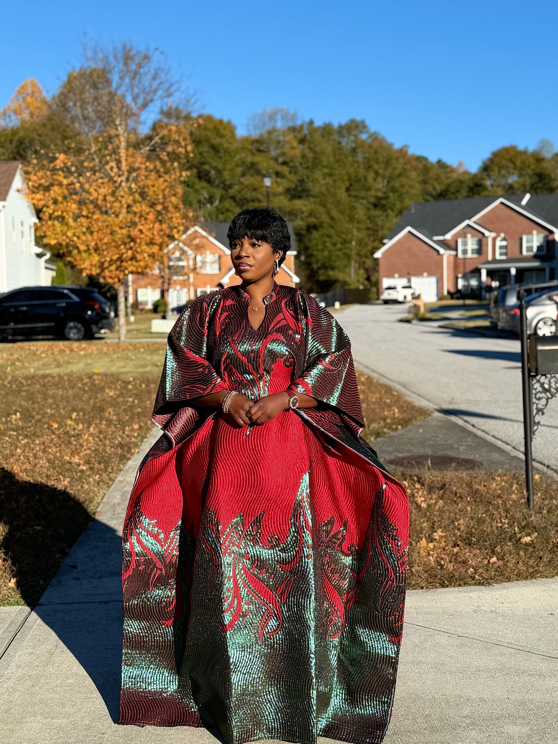 Adebisi Luxury Brocade Bubu with Scarf